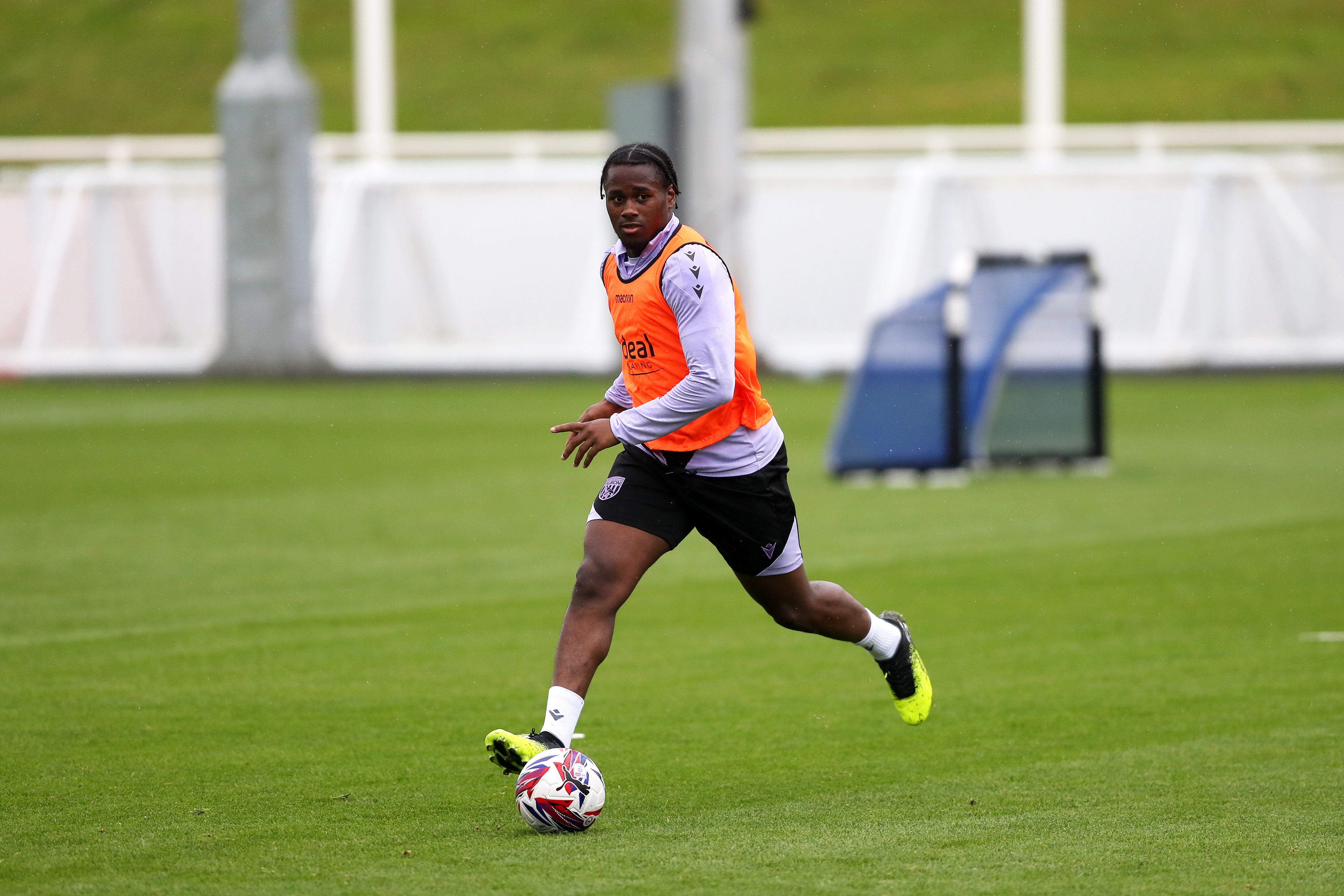 Reyes Cleary on the ball during a training session at St. George's Park