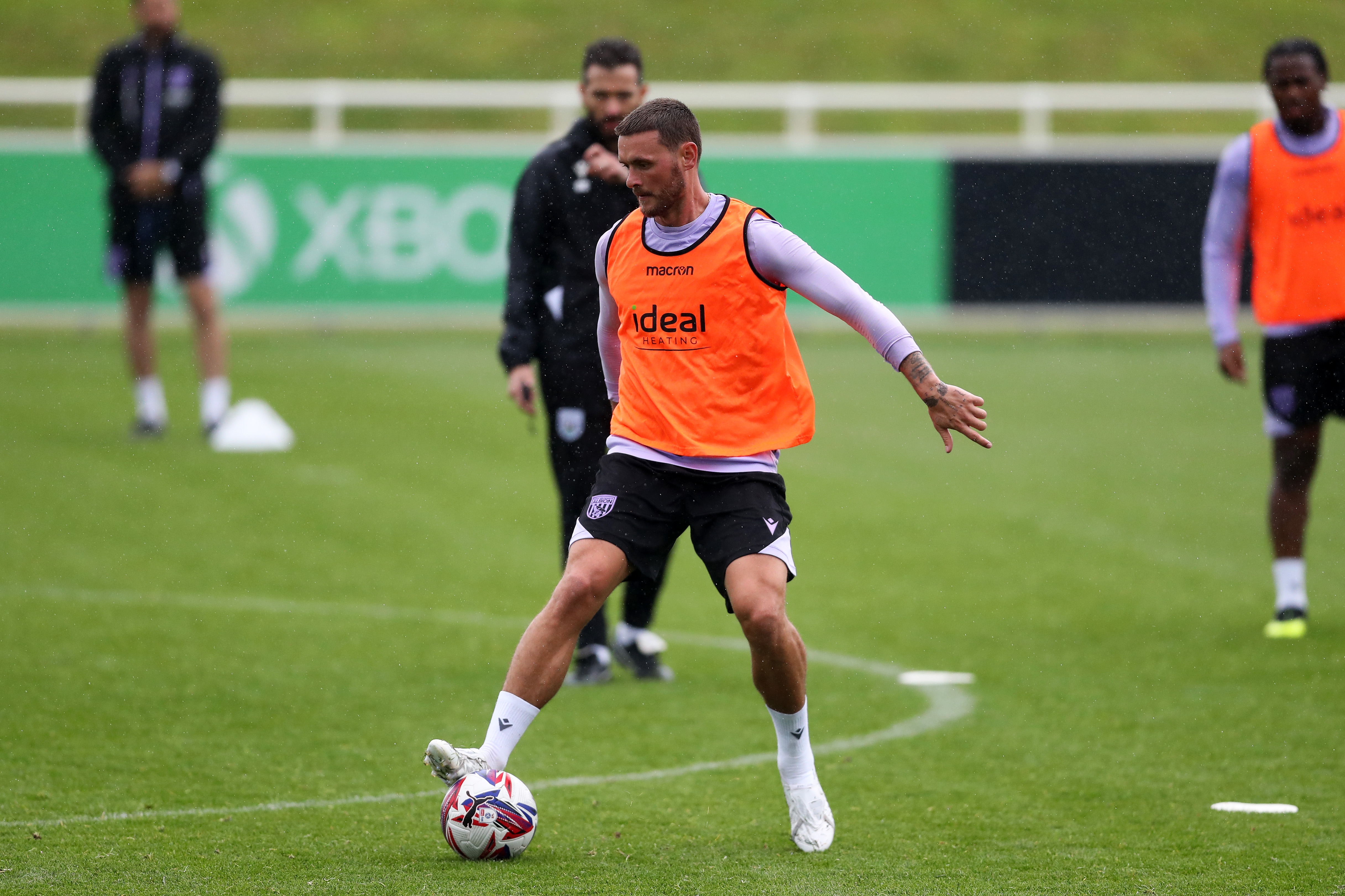 John Swift on the ball during a training session at St. George's Park