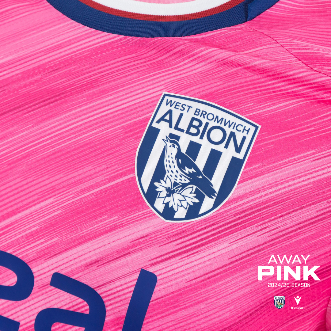 24/25 Away Pink Kit with Close up of Crest