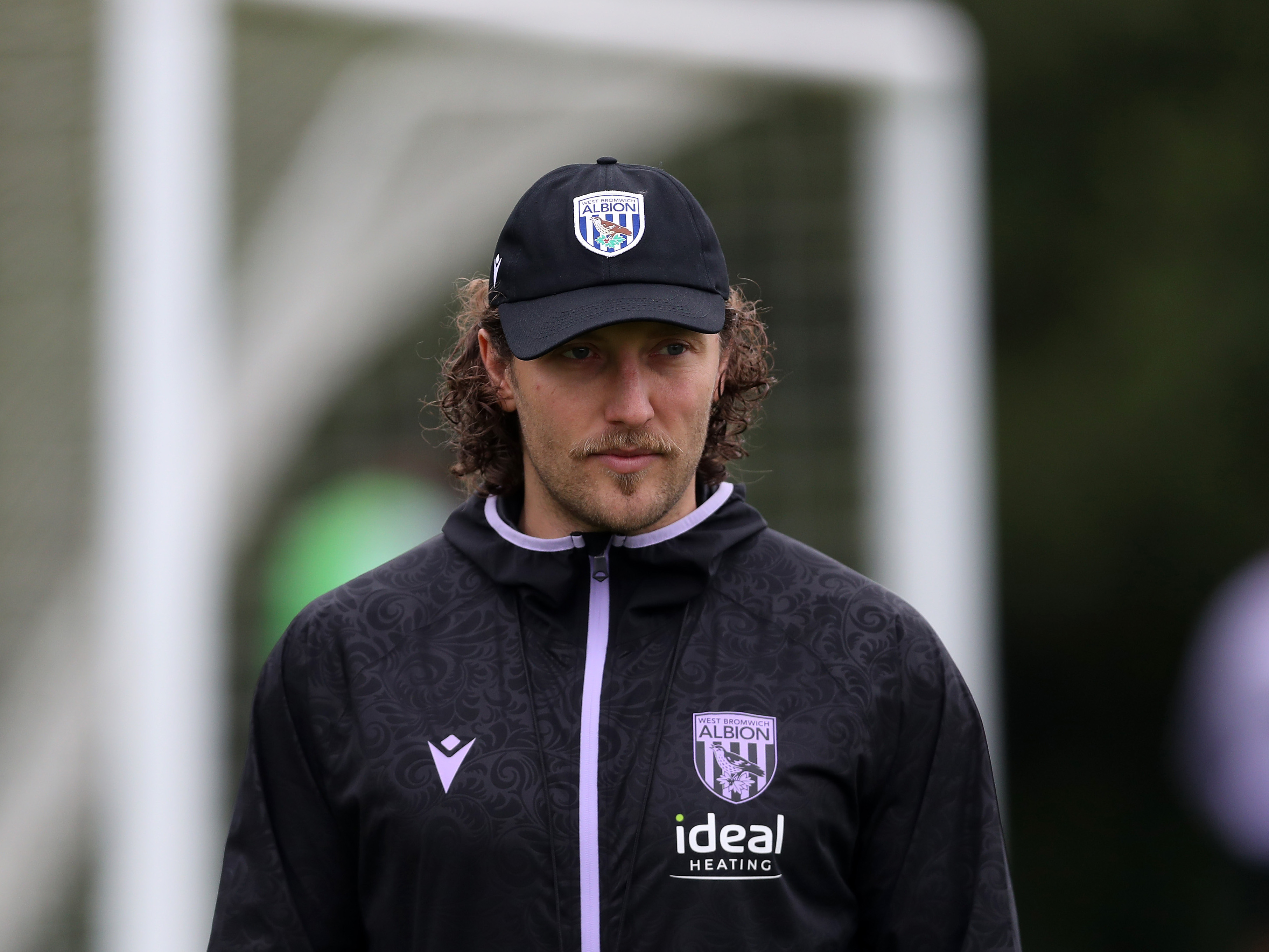 Michael Hefele with a WBA cap on during a training session 
