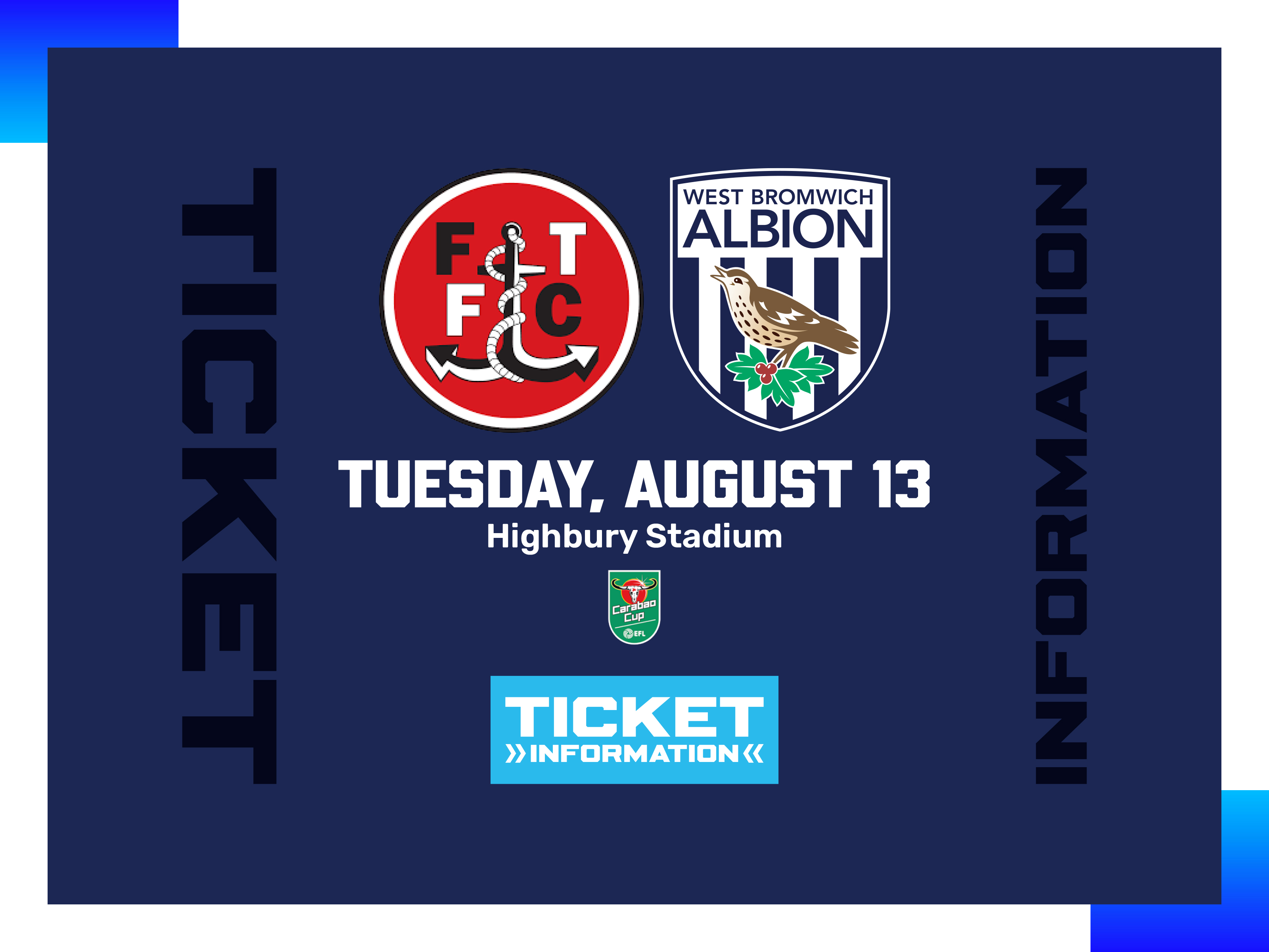 Fleetwood Town v Albion ticket graphic 