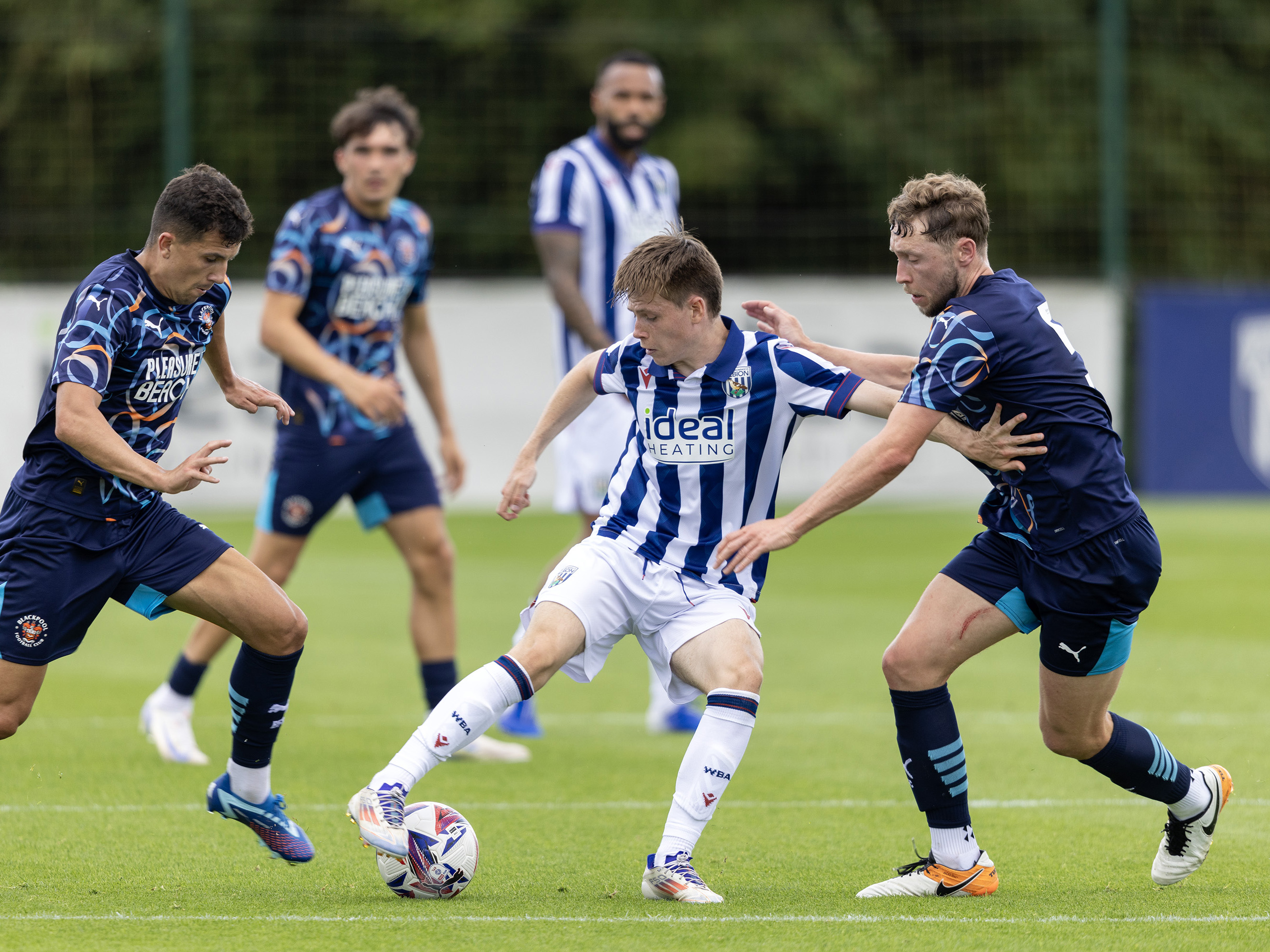 Fenton Heard in action against Blackpool in a pre-season friendly 