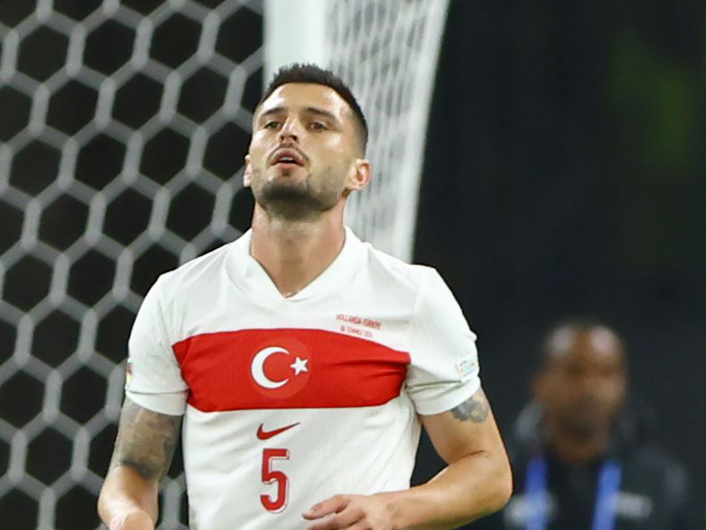 Okay Yokuslu dejected after Turkiye's defeat to Netherlands UEFA EURO 2024 