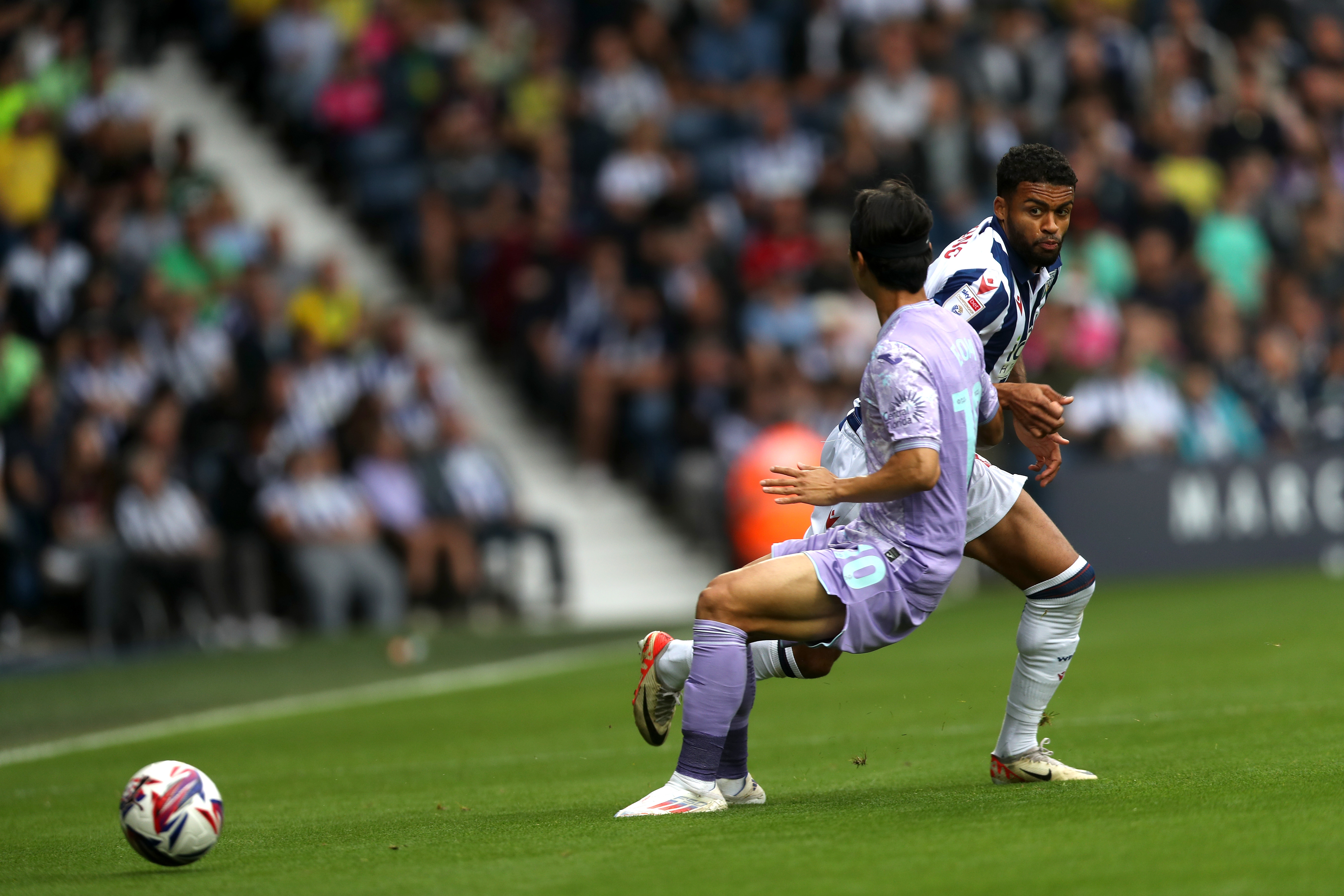 Darnell Furlong in action against Swansea 