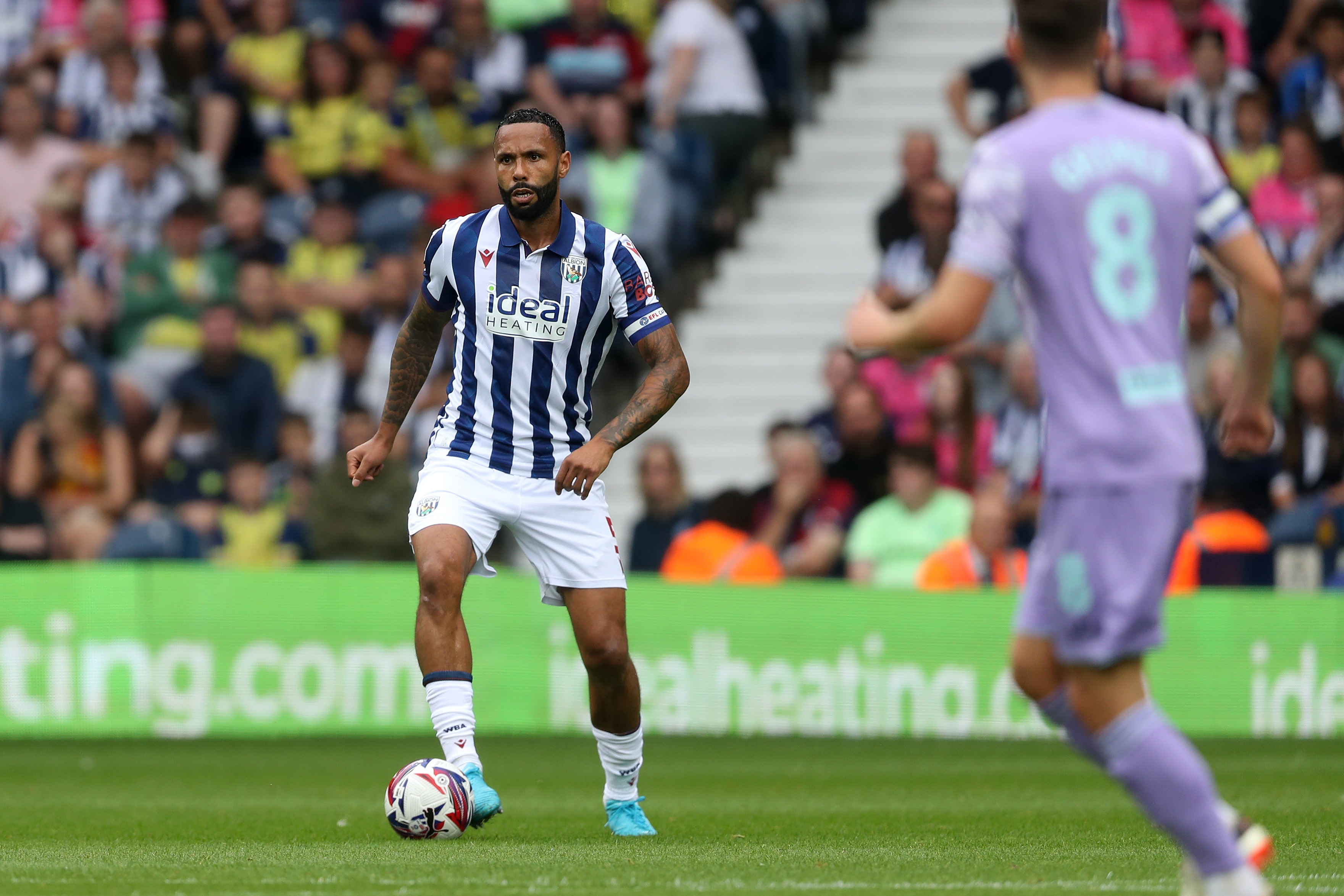 Kyle Bartley on the ball against Swansea 