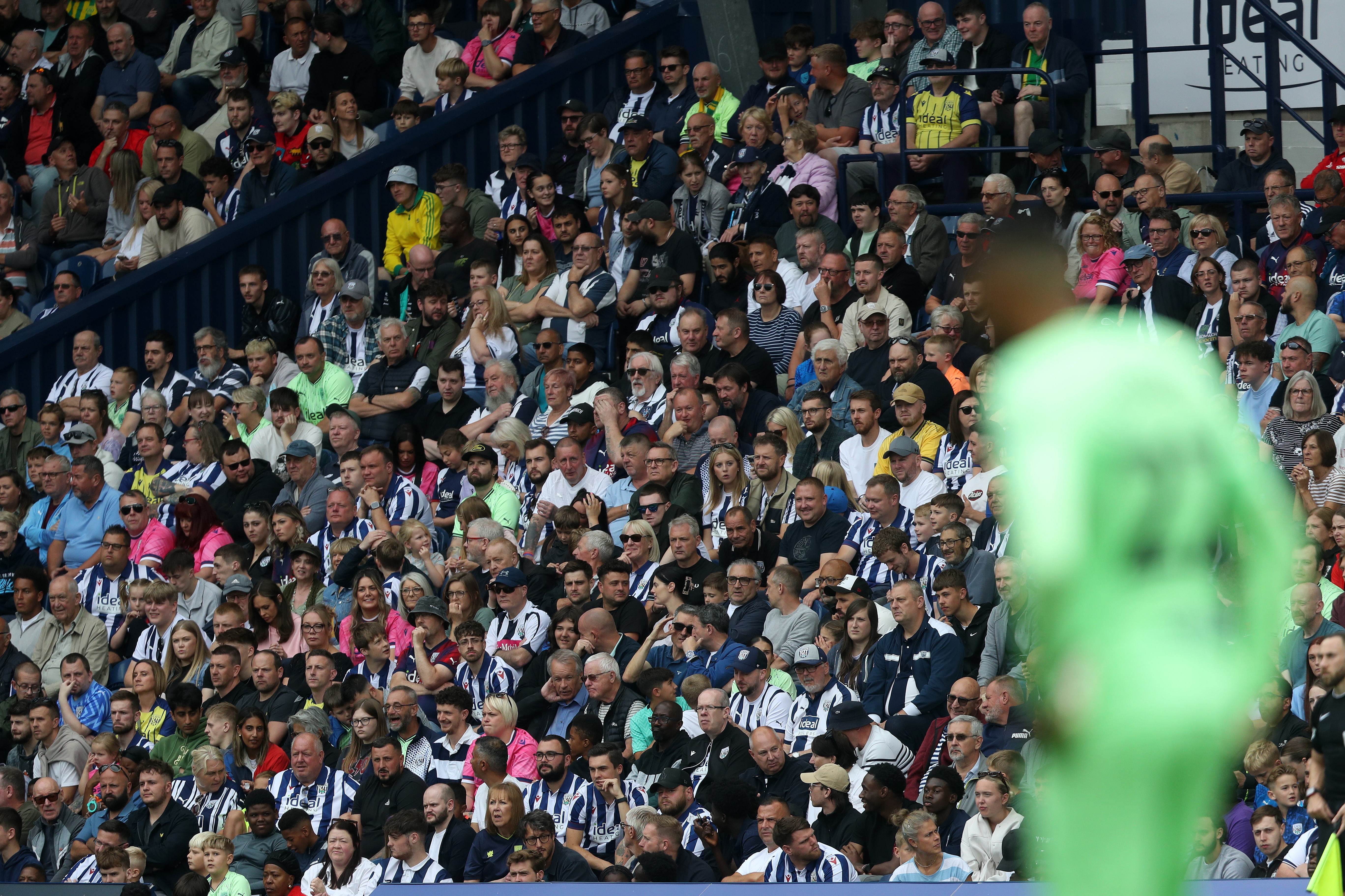 General view of Albion fans watching the Swansea game