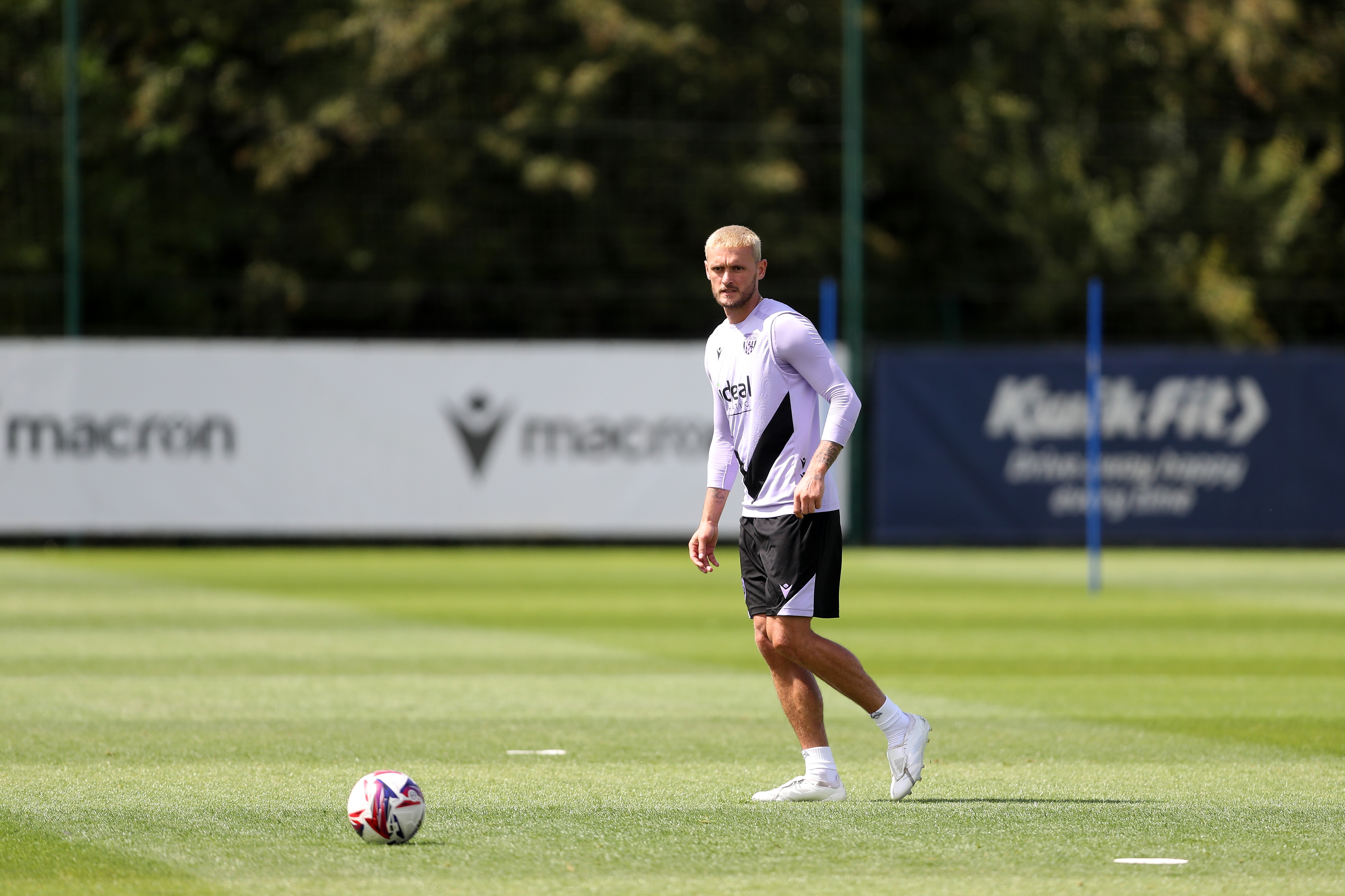 John Swift on the ball during training