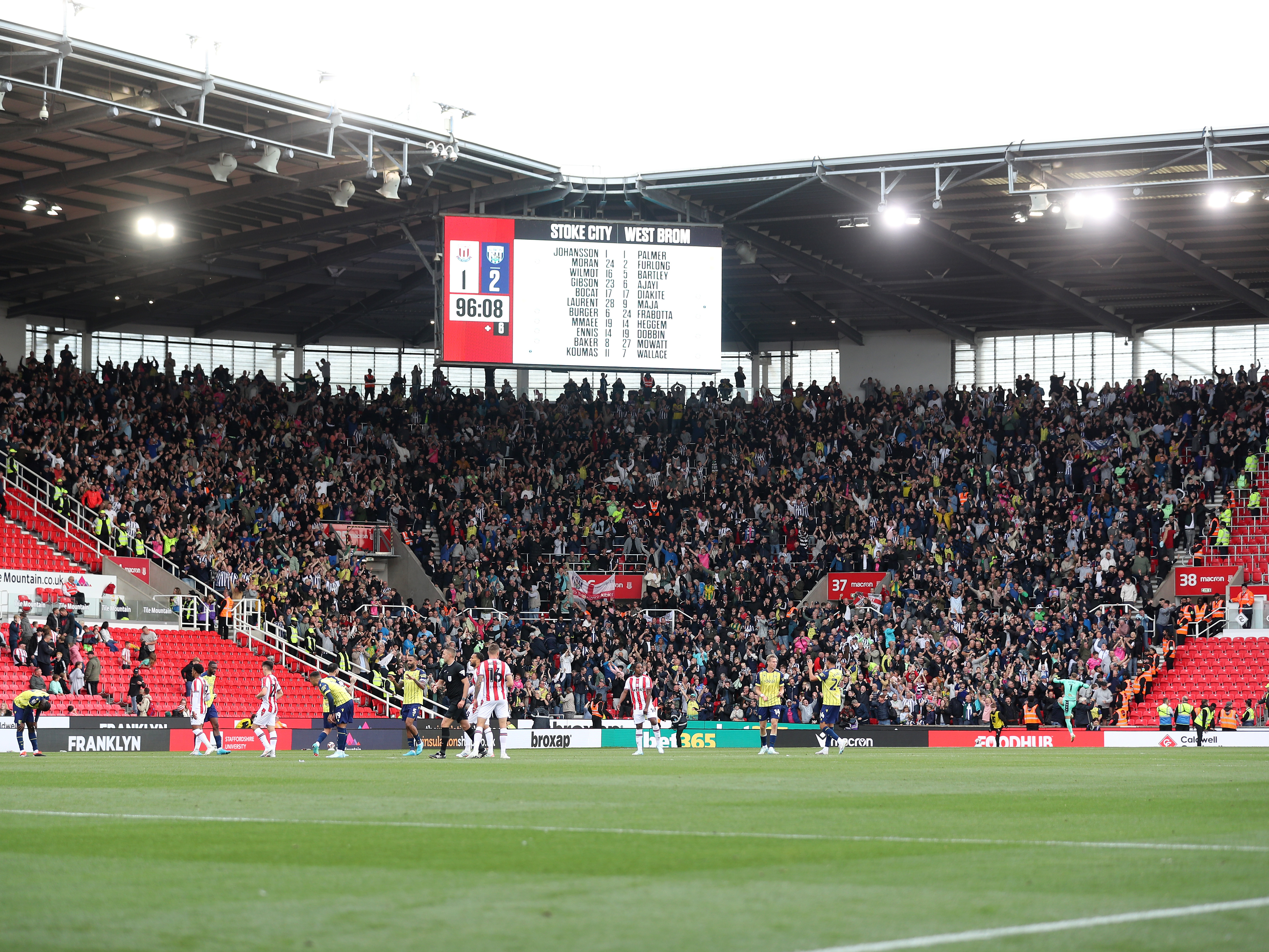 A photo of Albion away supporters Stoke City