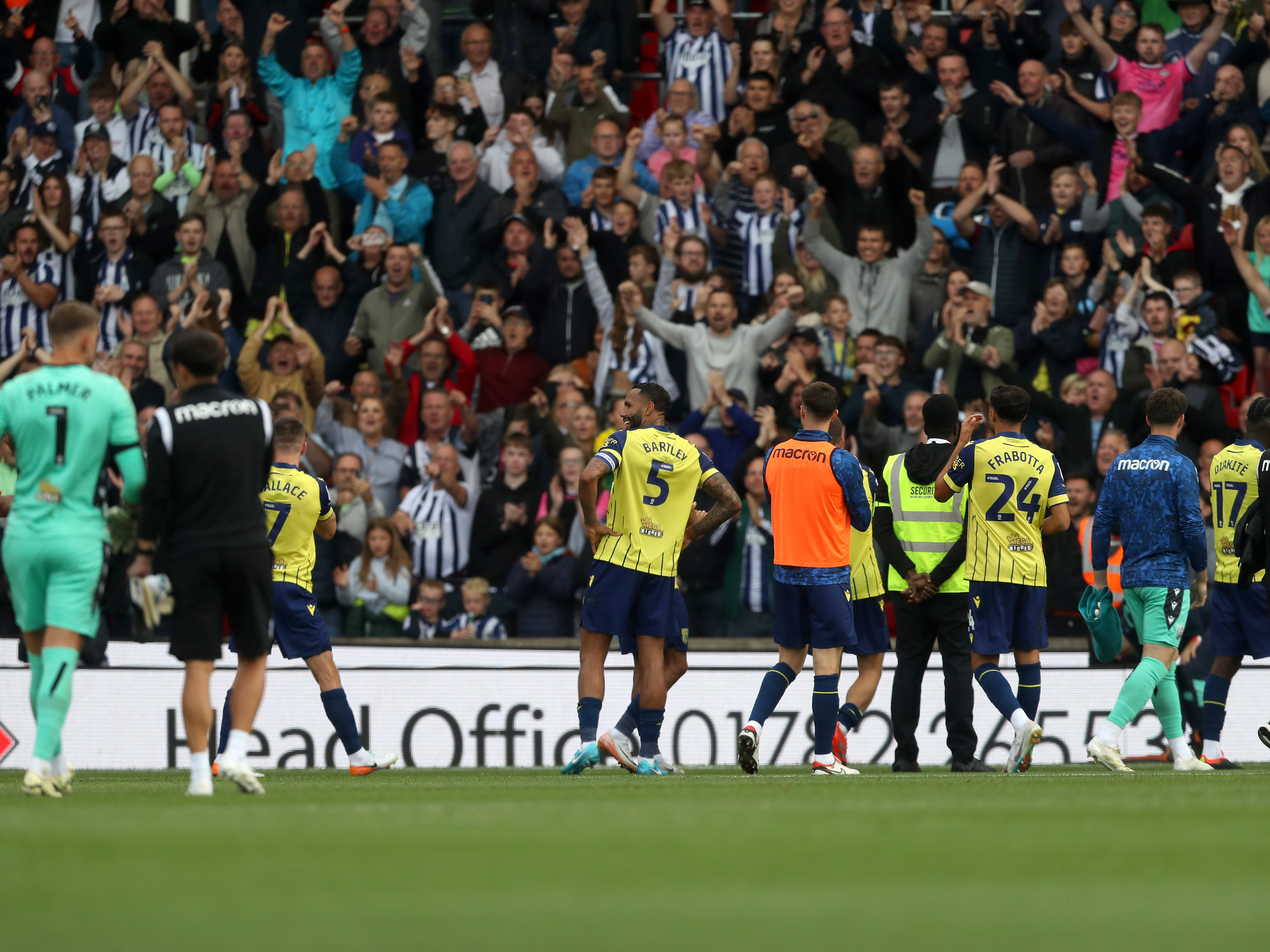 A photo of Albion away supporters Stoke City