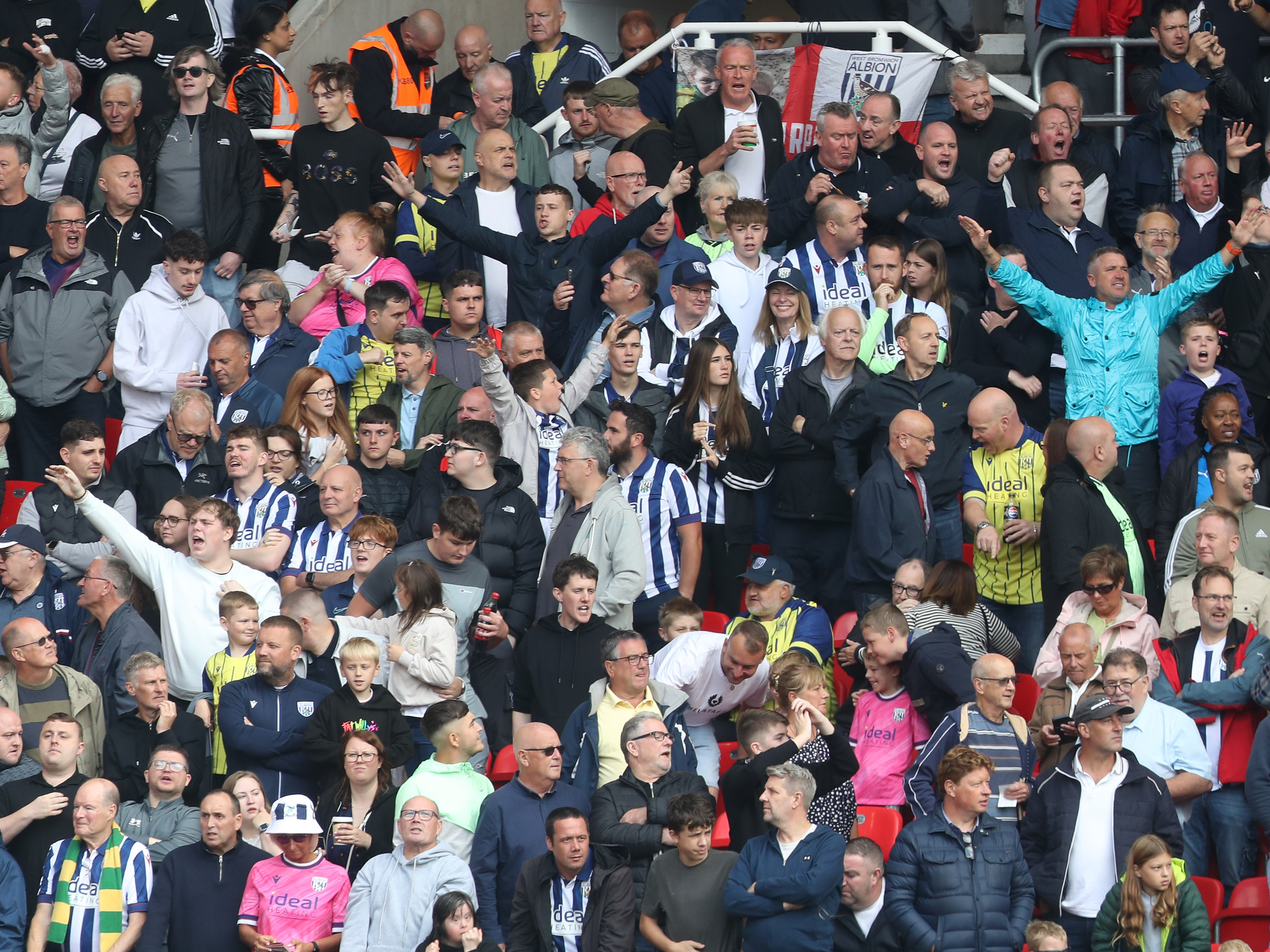 A photo of Albion away supporters Stoke City