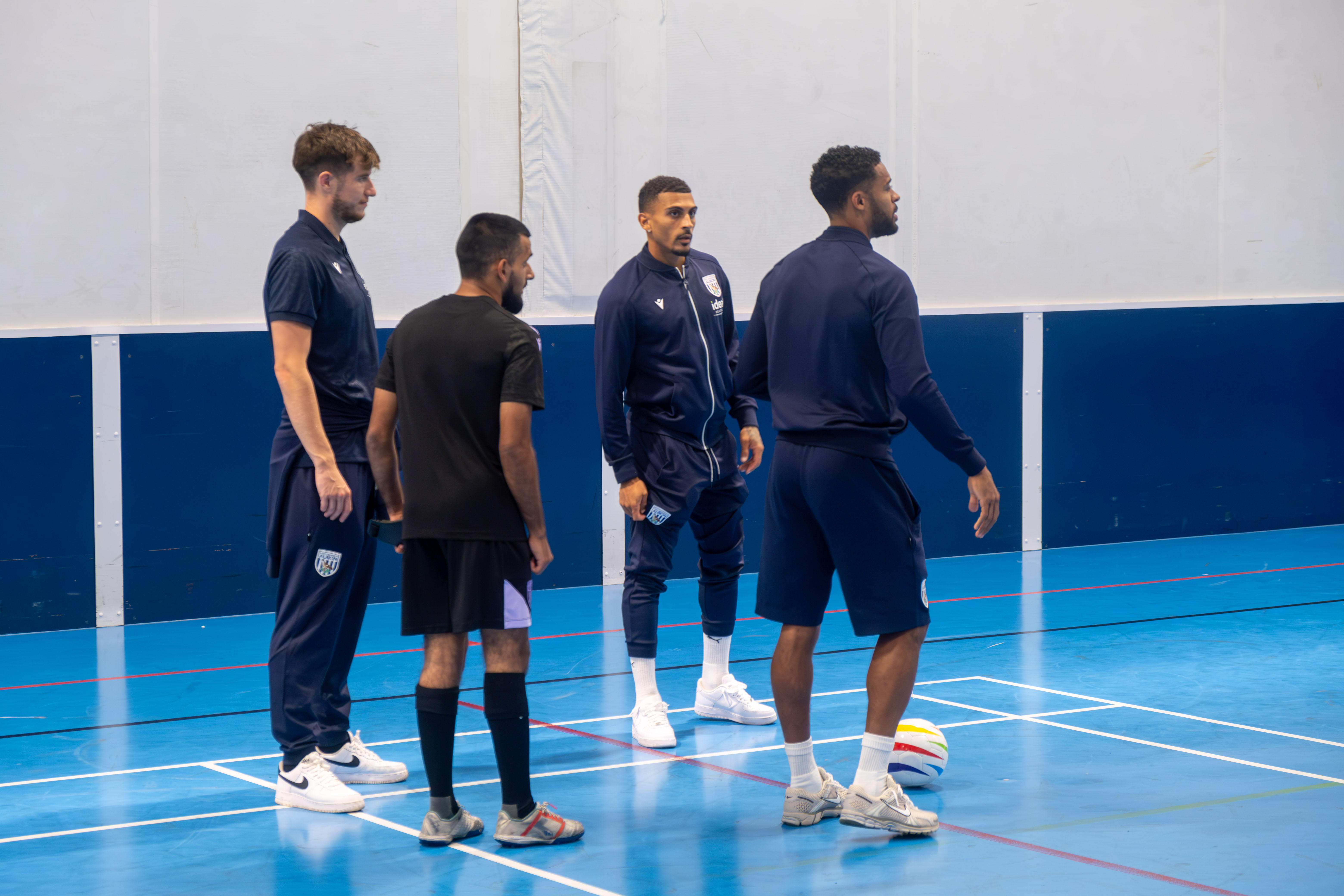 Albion first team players and Albion Blind's Eesa Amjid.