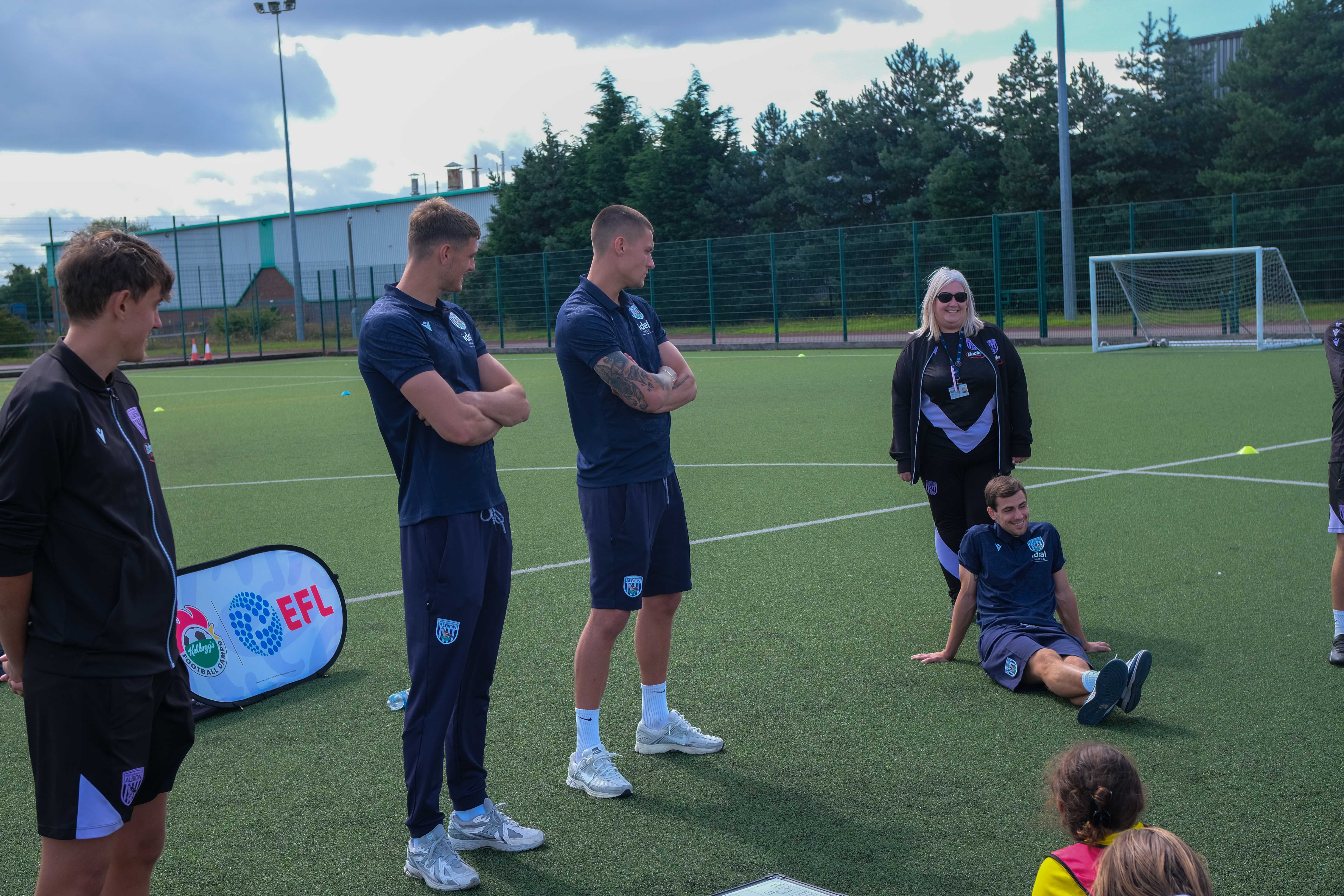 Ted Cann, Caleb Taylor and Jayson Molumby answer questions from camp participants.