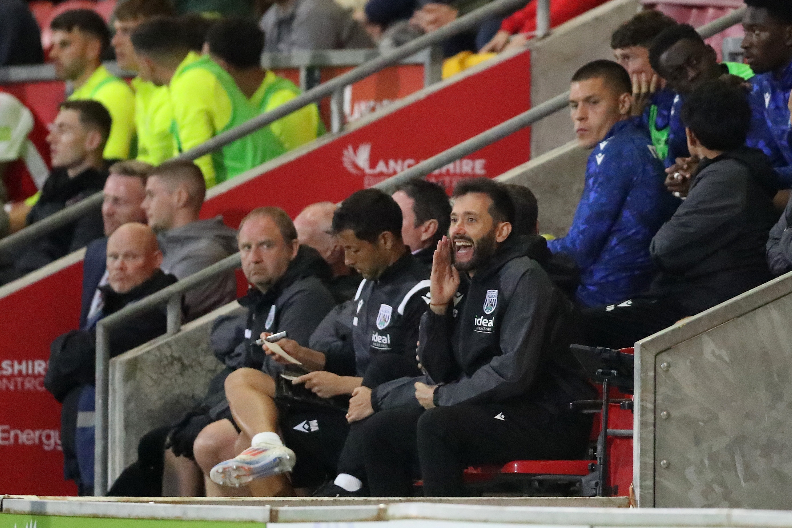 Carlos Corberán sat on the bench at Fleetwood 