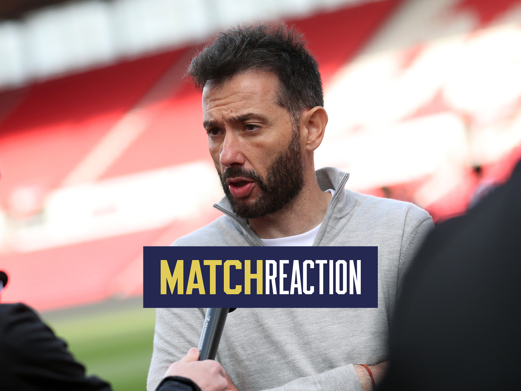 Carlos Corberán is interviewed after Albion's win at Stoke 