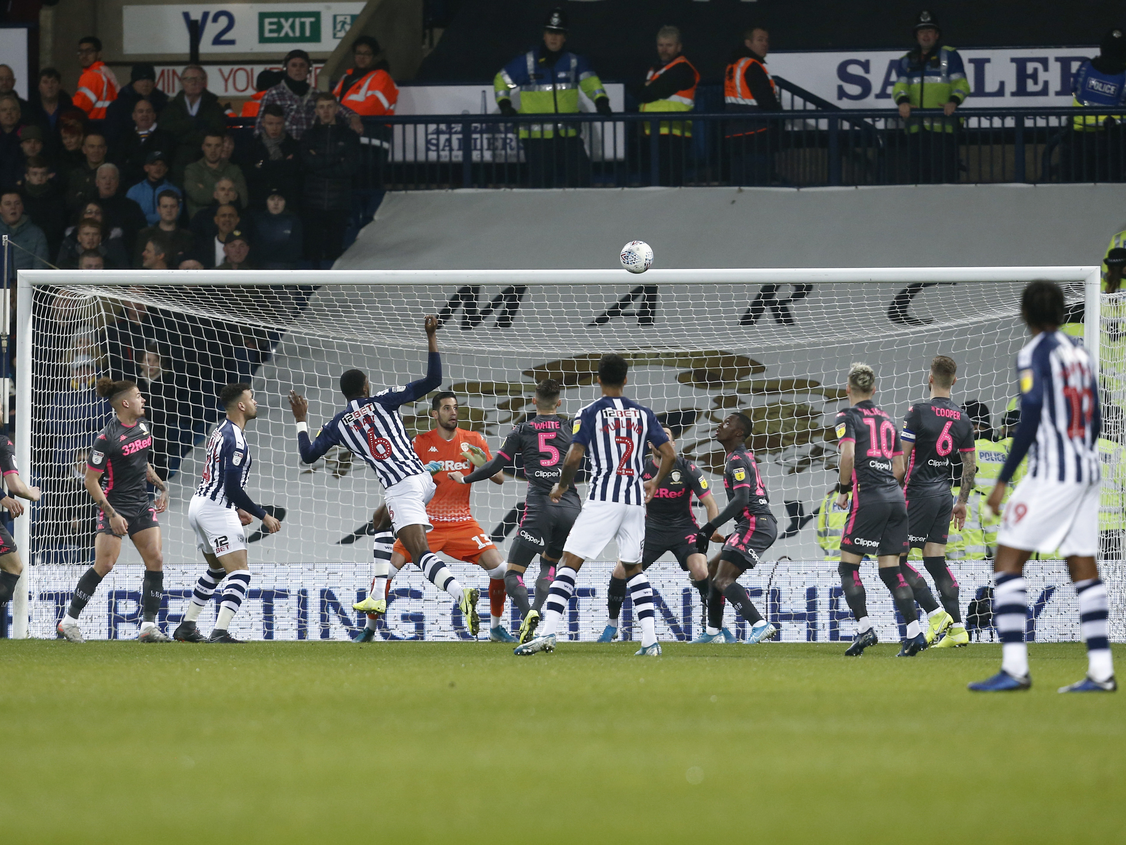 Semi Ajayi scores against Leeds at The Hawthorns in January 2020