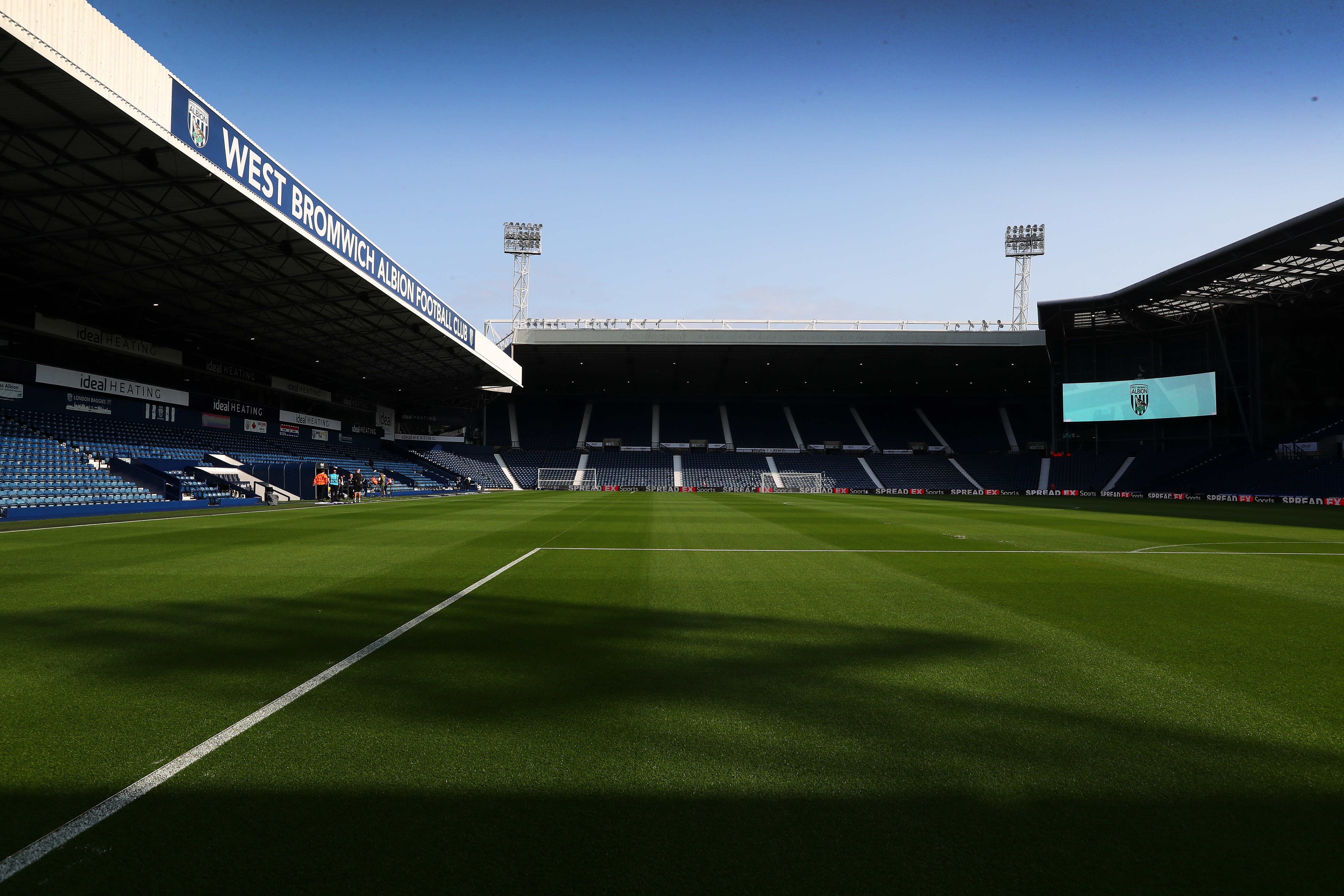 A general view of The Hawthorns covered in sunshine 