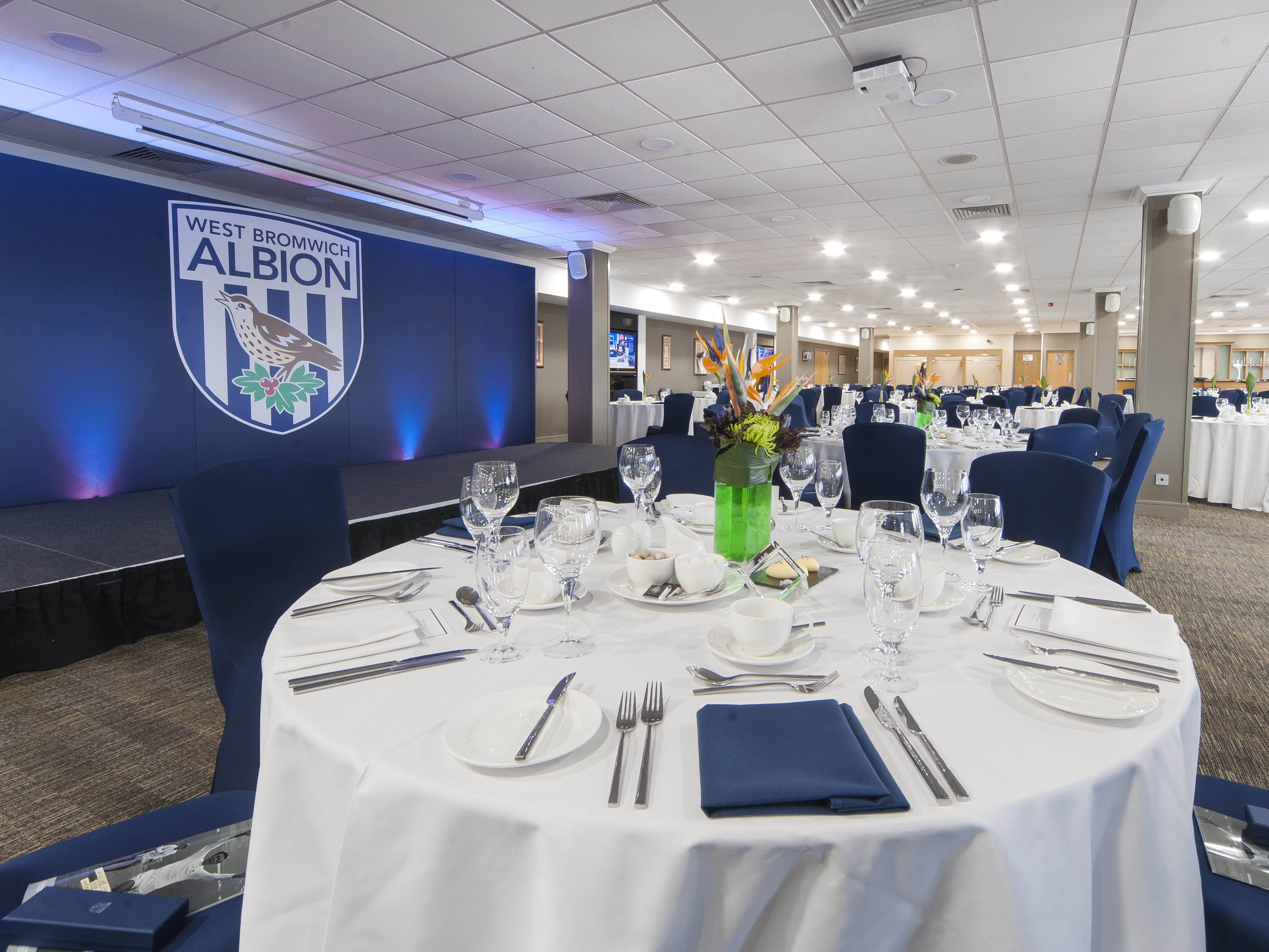 A general view of the Richardson Suite set up for a hospitality matchday 