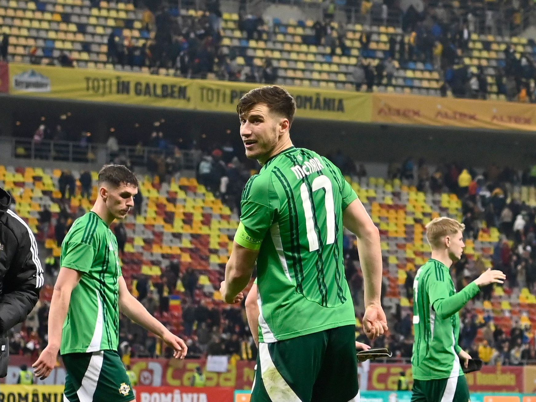 Paddy McNair in action for Northern Ireland with the No.17 shirt 