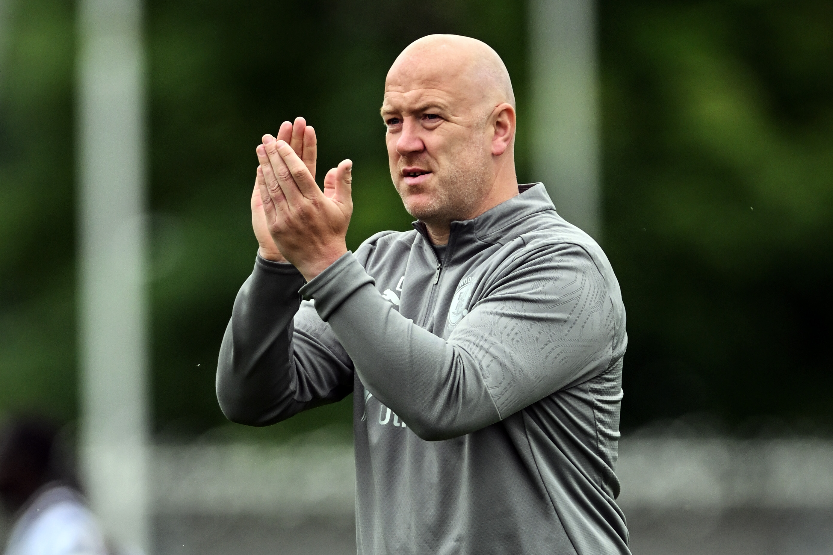 Charlie Adam applauding Fleetwood fans