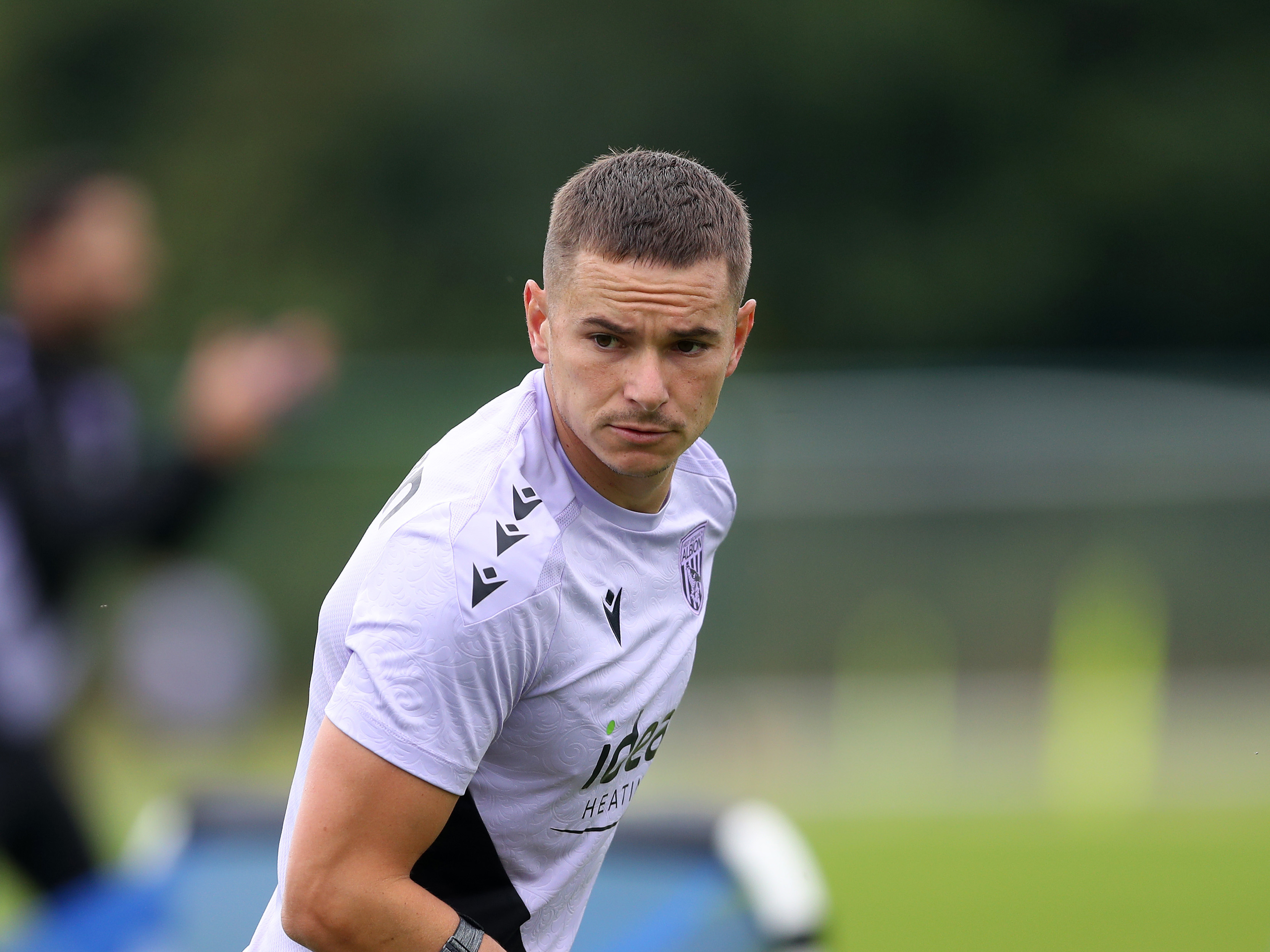 Conor Townsend during an Albion training session 