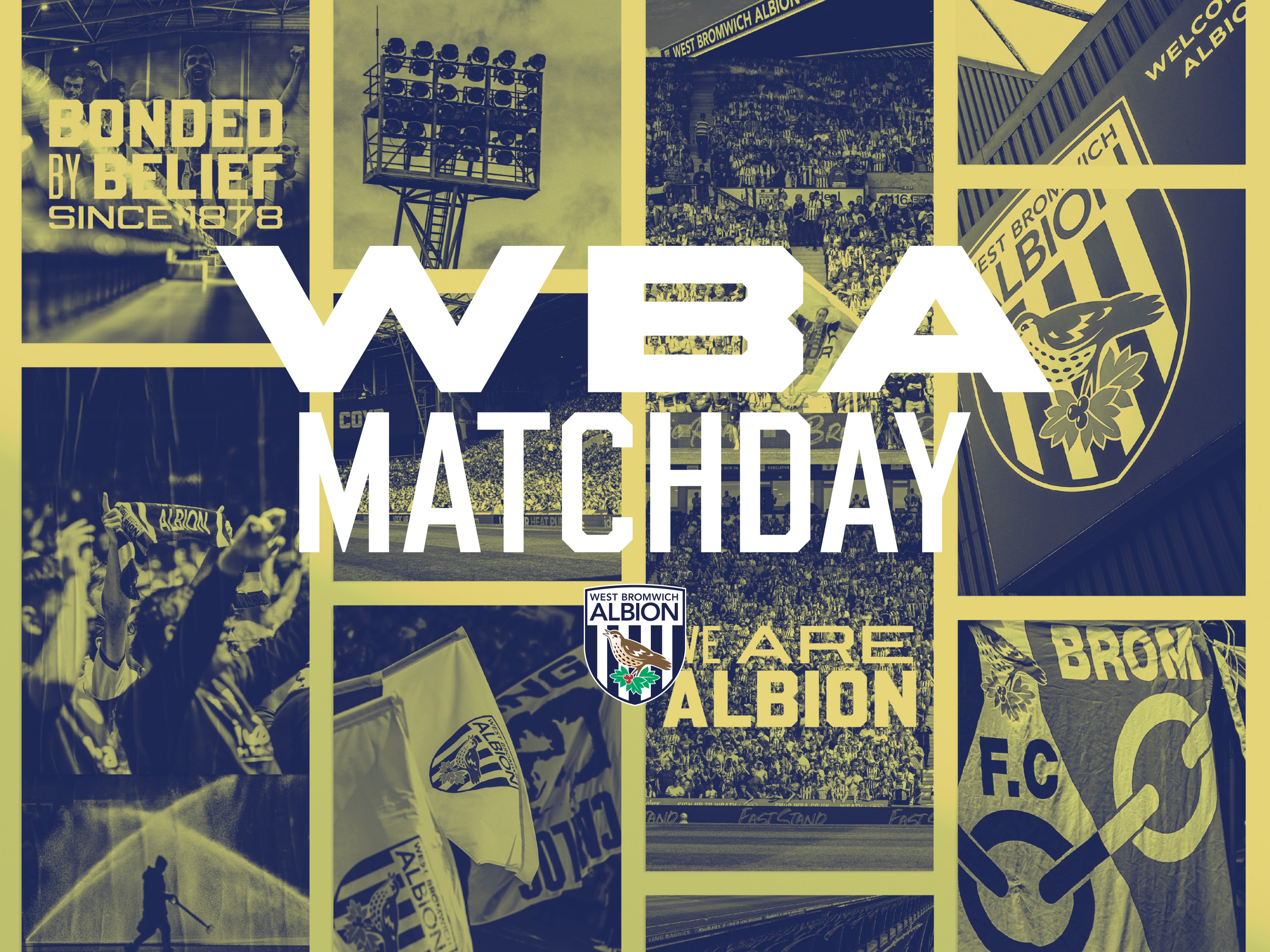 WBA Matchday yellow graphic 