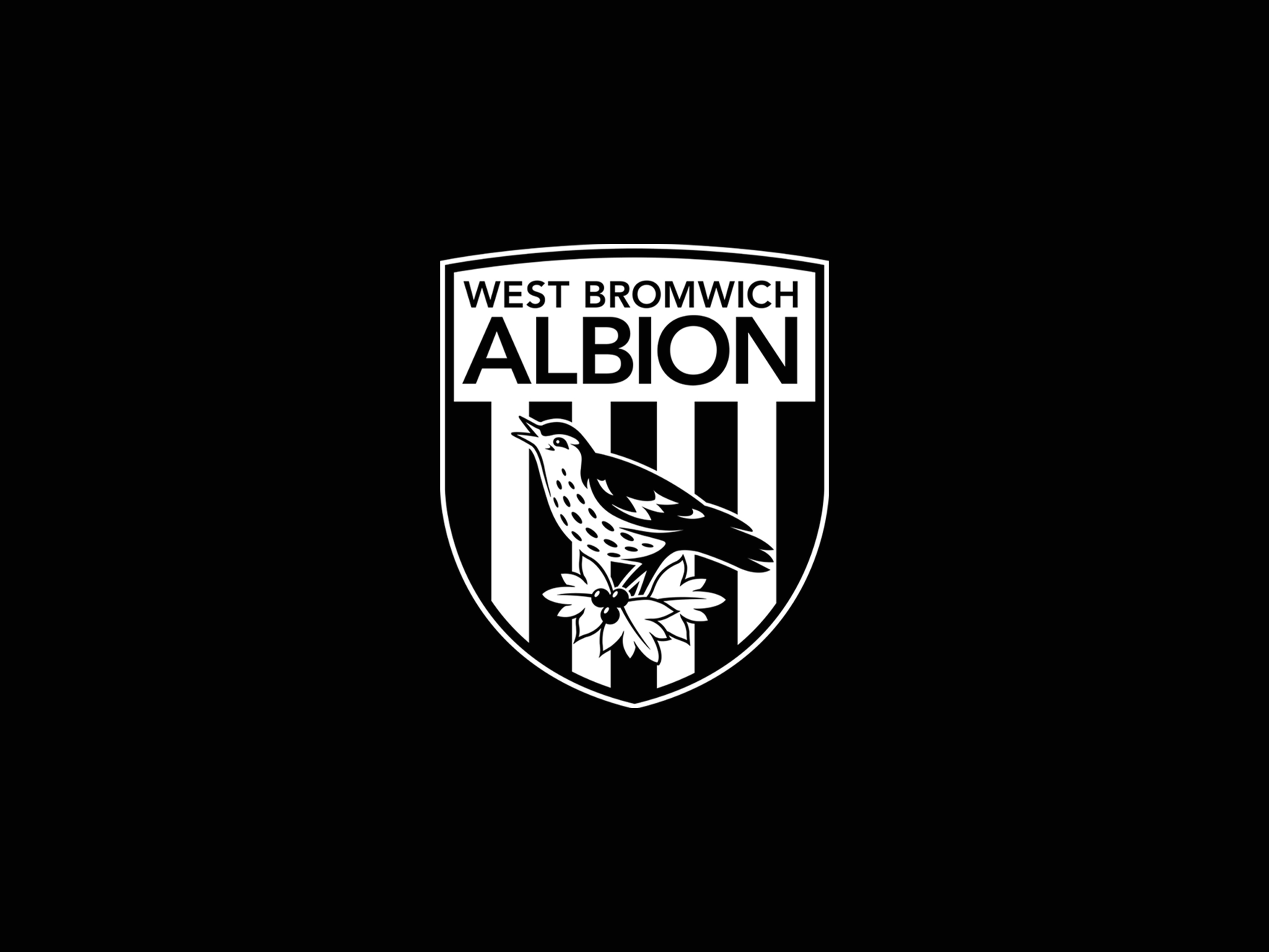 A black and white West Bromwich Albion crest