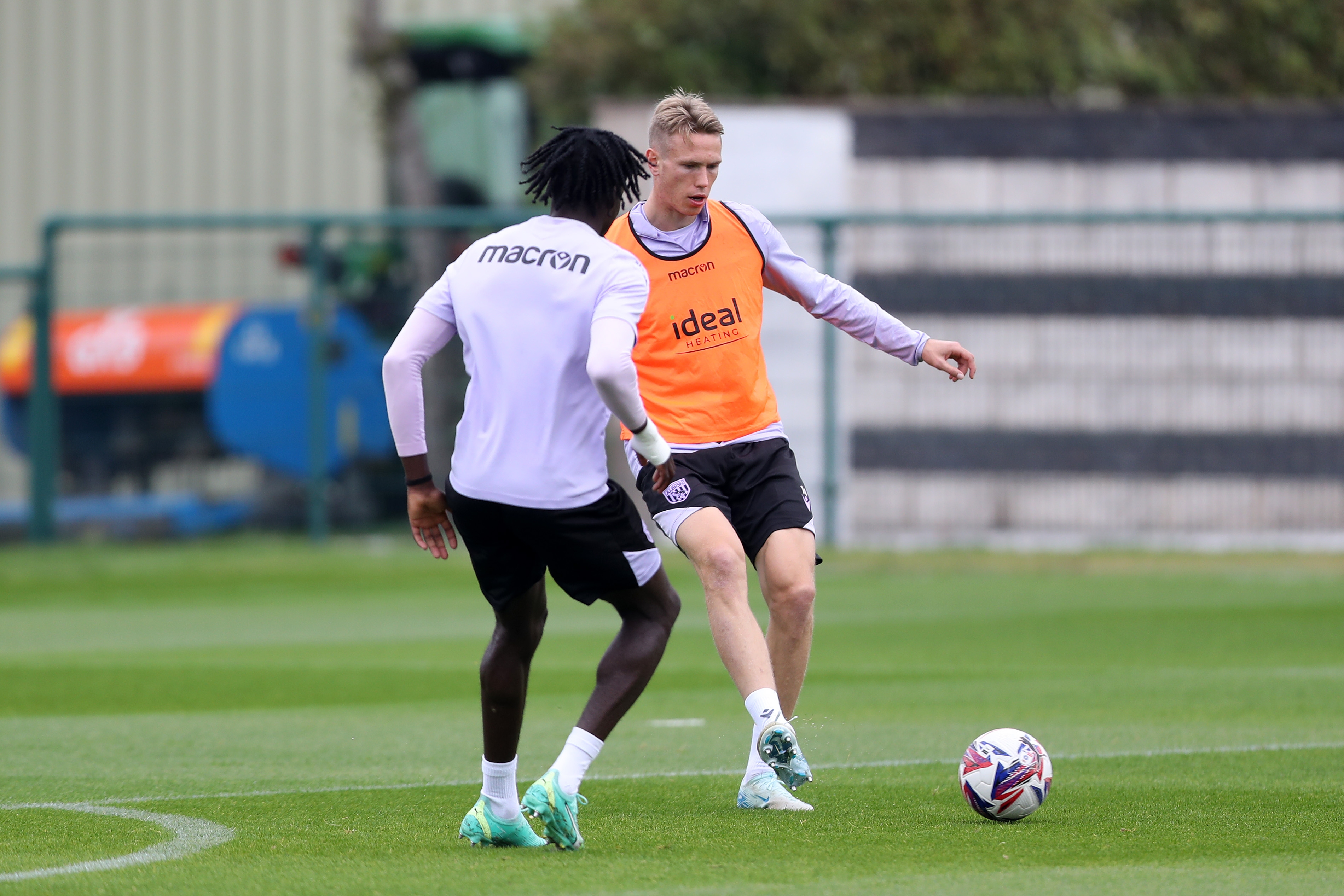 Torbjørn Heggem on the ball during a training session 