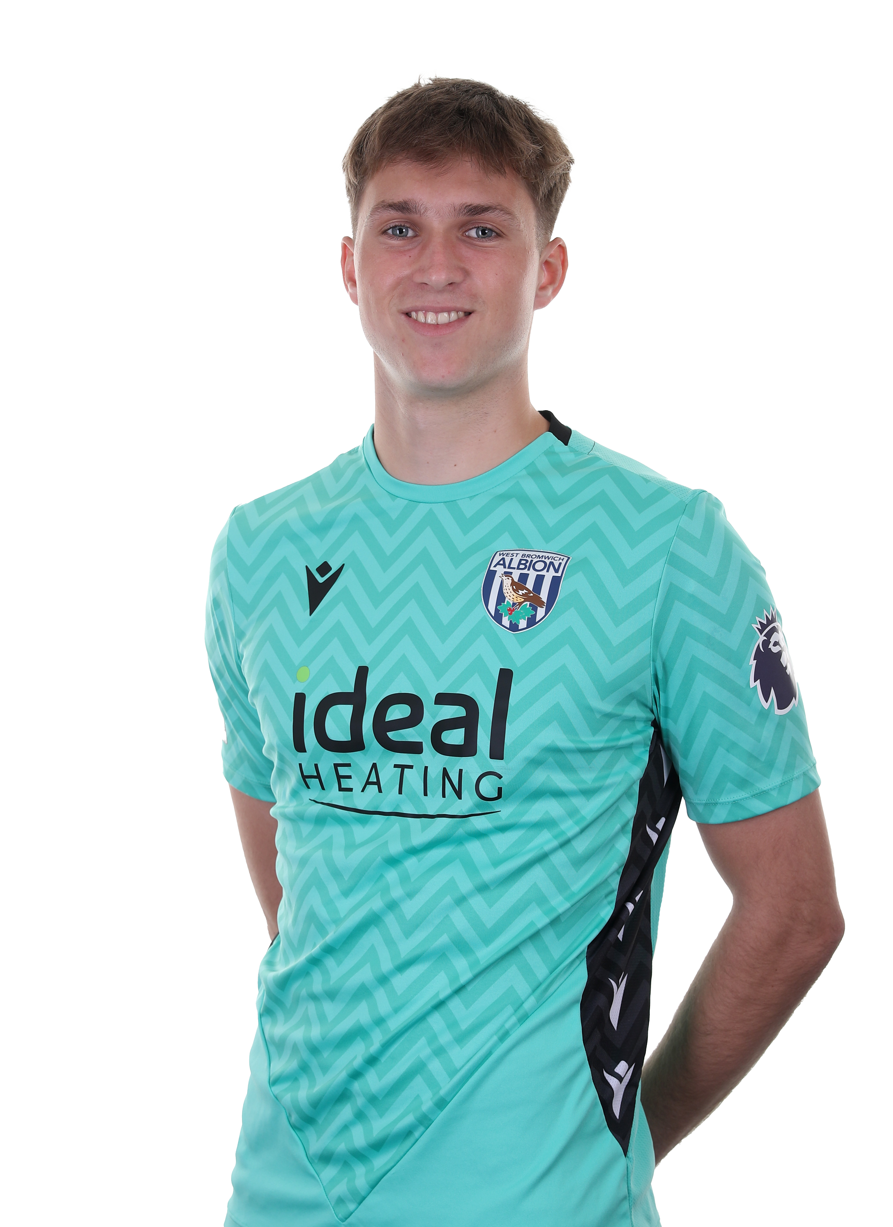 A photo of Albion keeper Joe Wallis in the 2024/25 away kit