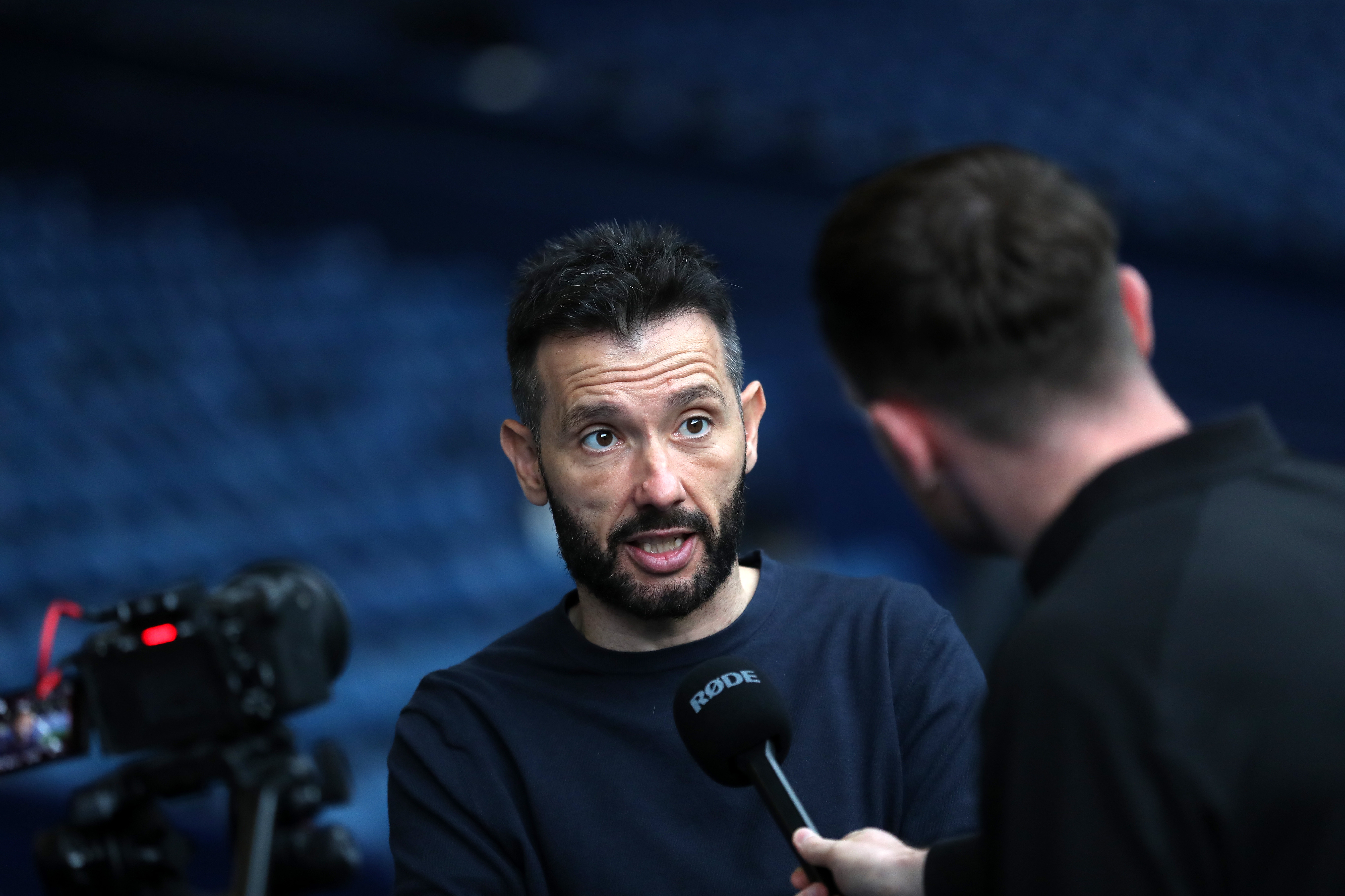 Carlos Corberán is interviewed after Albion's win at home to Plymouth 