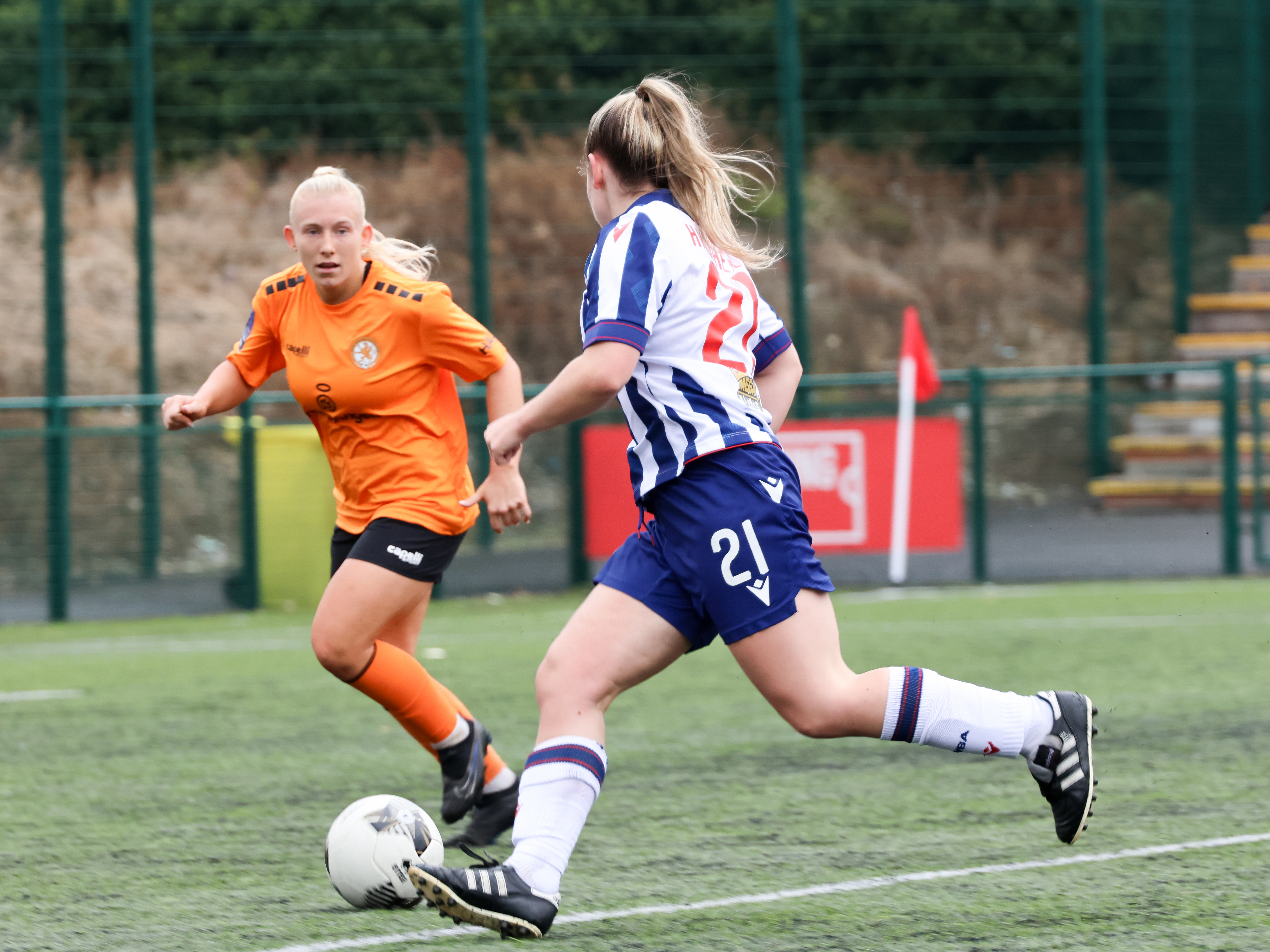 An image of Ella Haughey on the ball against Rugby