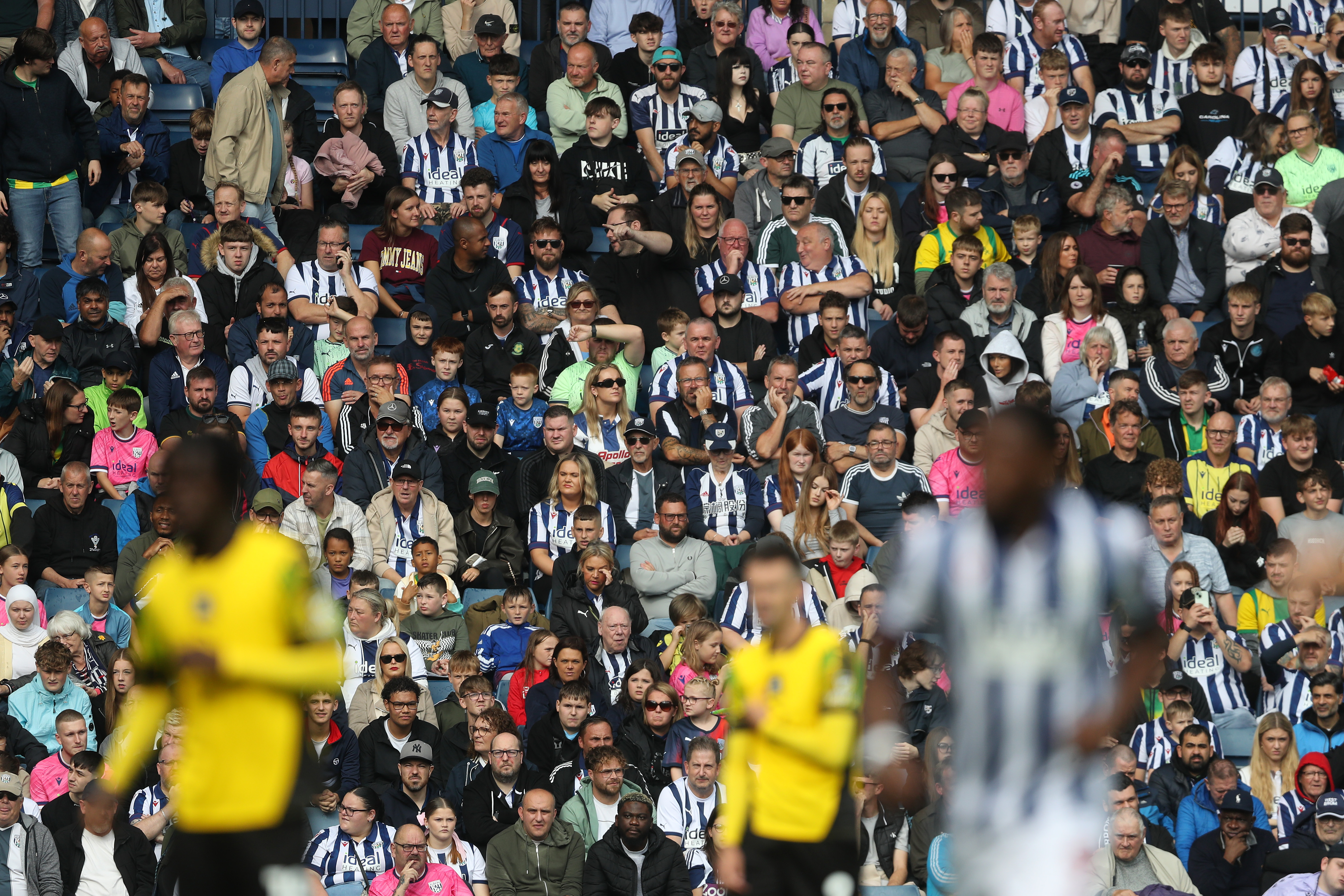 A general view of Albion fans at The Hawthorns 