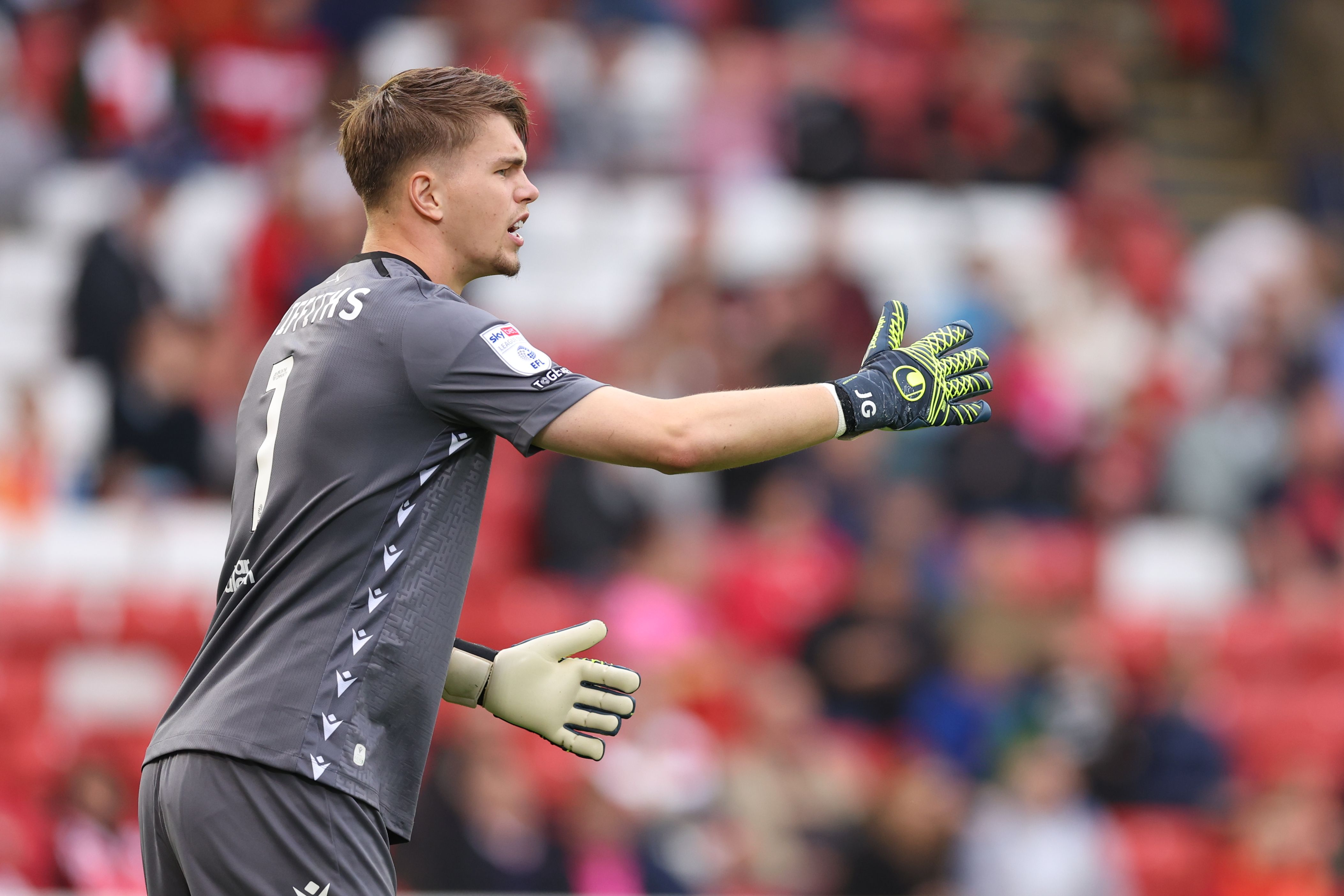 Josh Griffiths in action for Bristol Rovers 