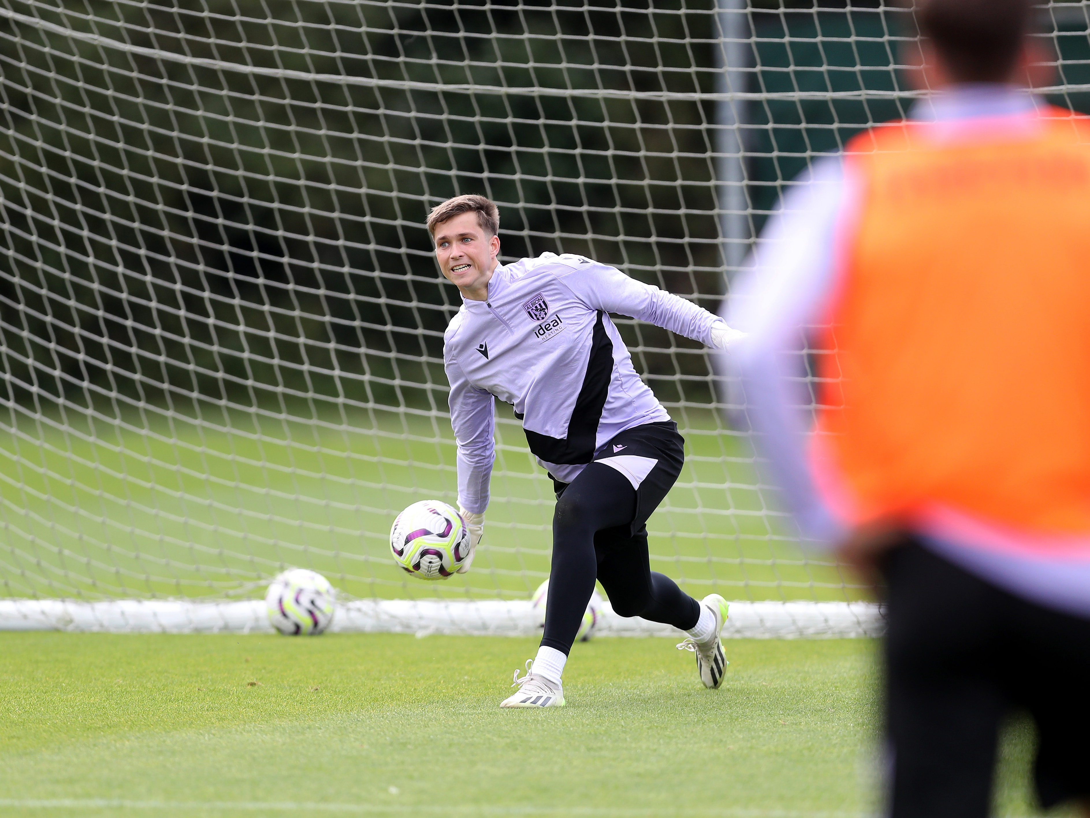 A photo of Albion U21s keeper Joe Wallis in the 2024/25 training wear at the club training ground