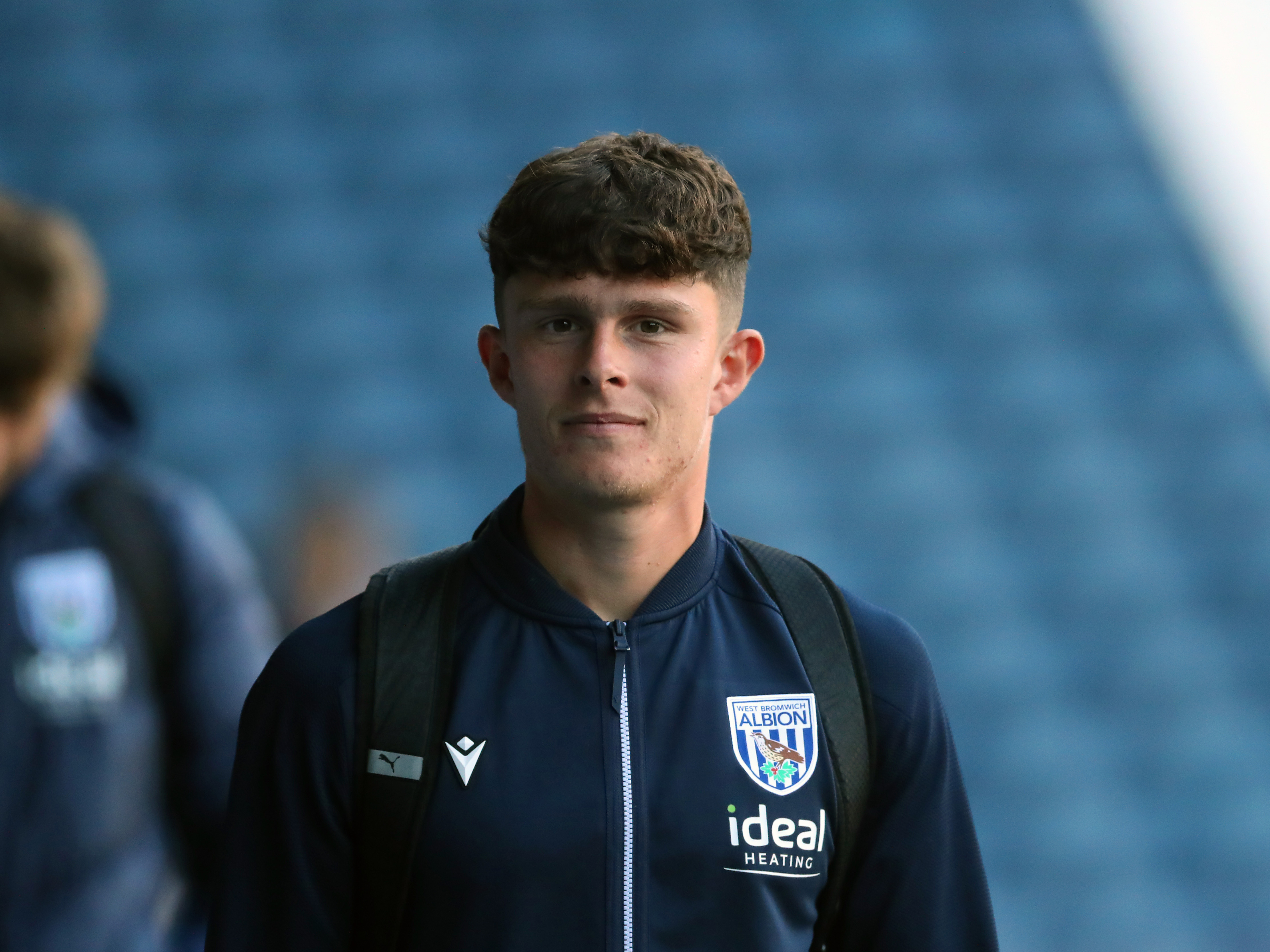 A photo of Albion youngster Matt Richards arriving at The Hawthorns