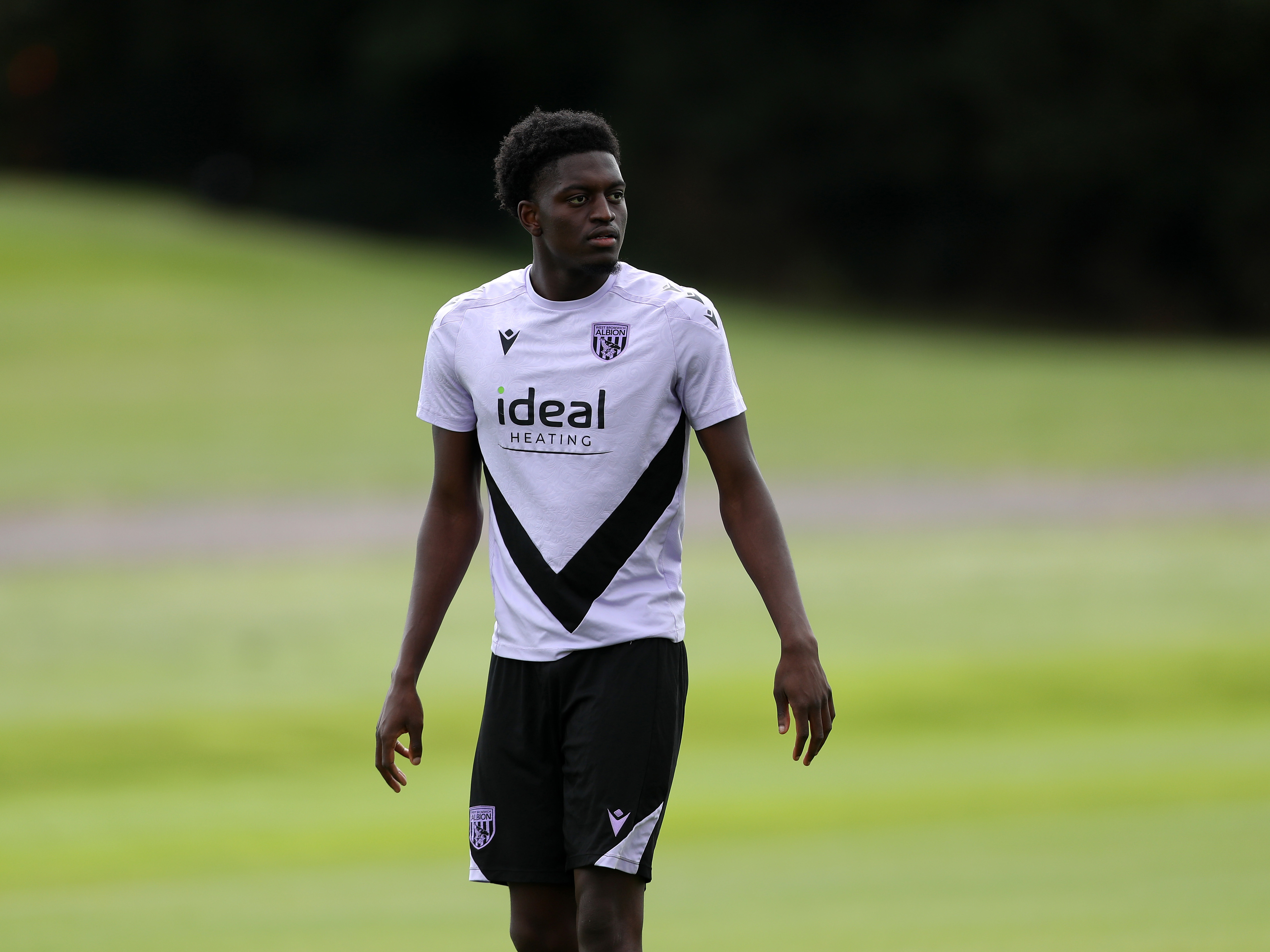 A photo of Albion U21s player Michale Parker in 2024/25 training wear at the West Bromwich Albion Training Ground