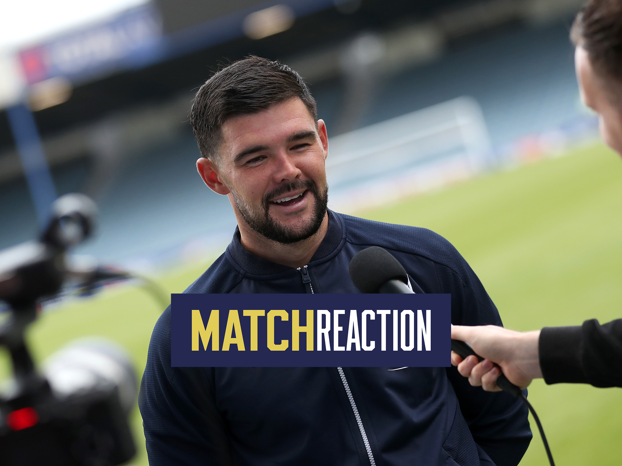 Alex Mowatt is interviewed after Albion's win at Portsmouth 