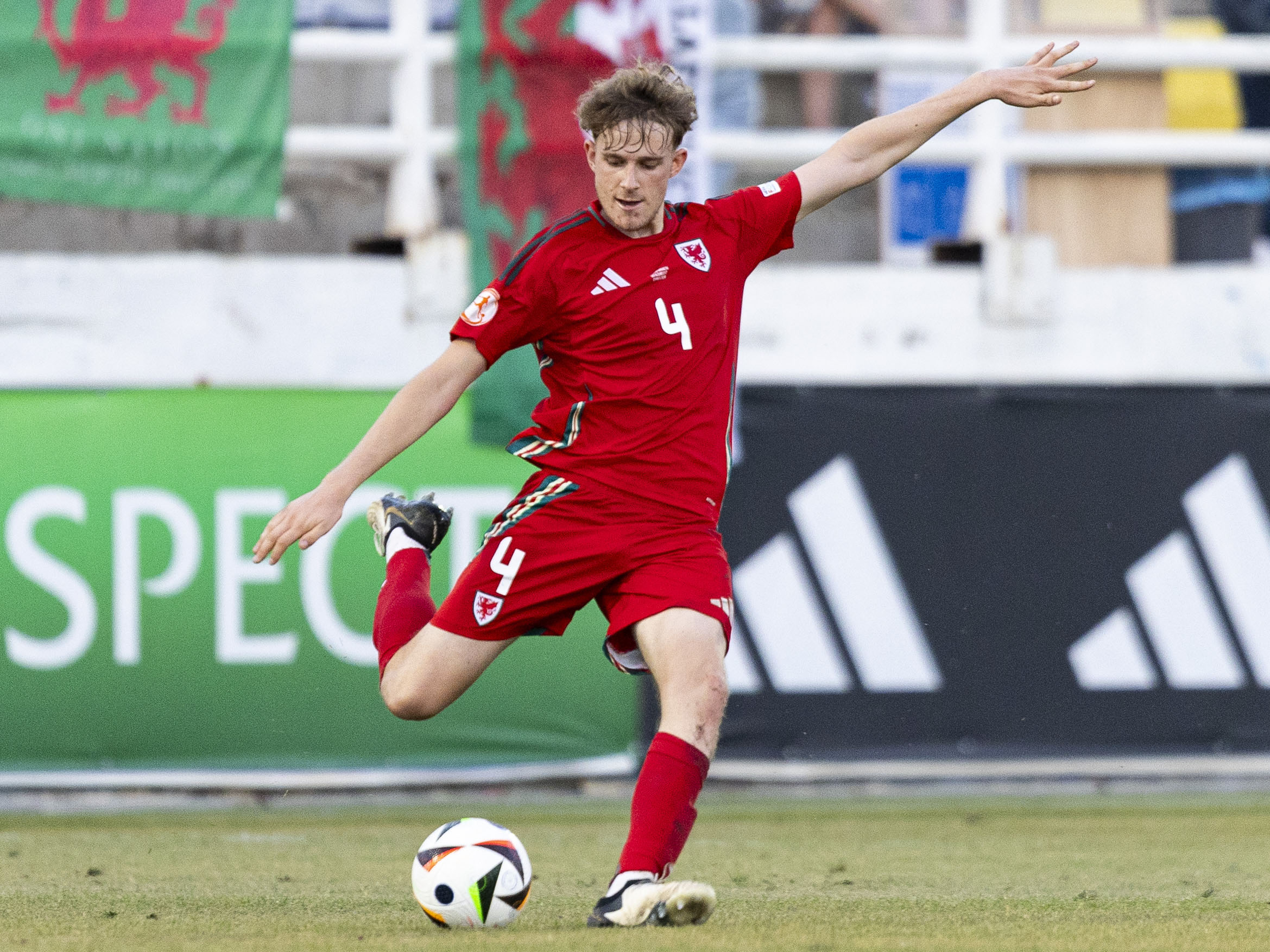 A photo of Albion U18s defender Rhys Morrish representing Wales' youth team