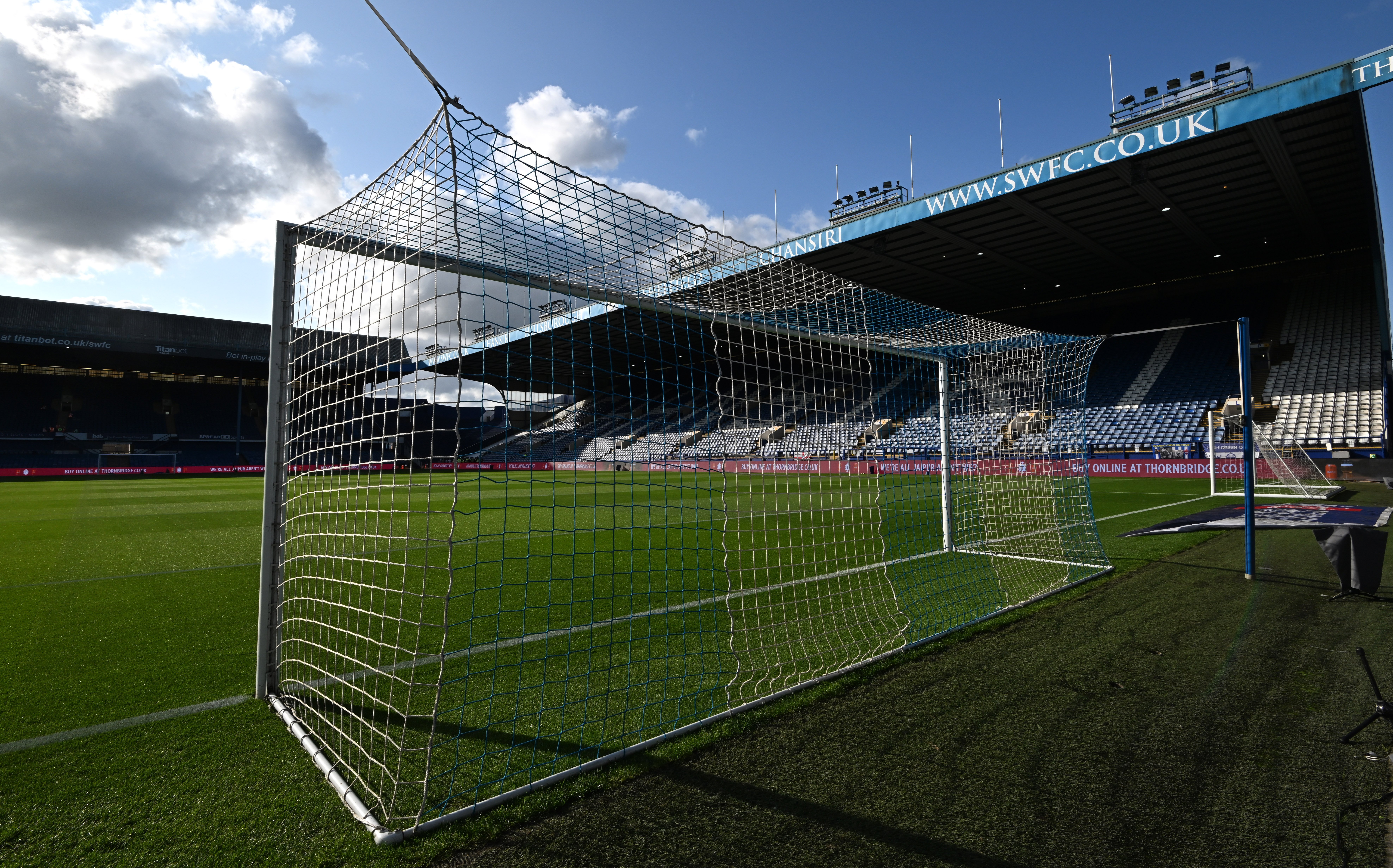 A general view of one of the goal nets at Hillsborough 