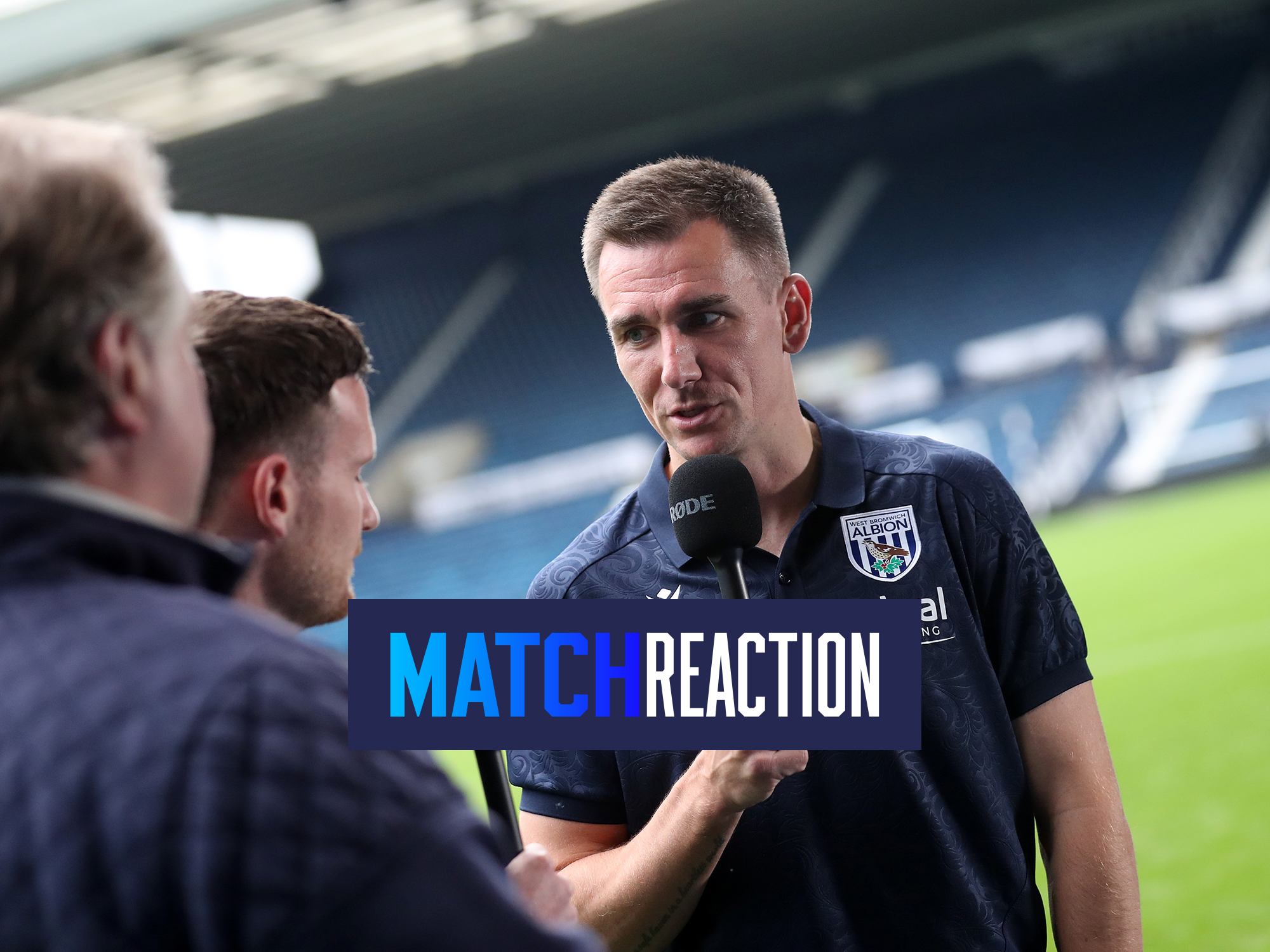 Jed Wallace is interviewed after Albion's win over Plymouth 