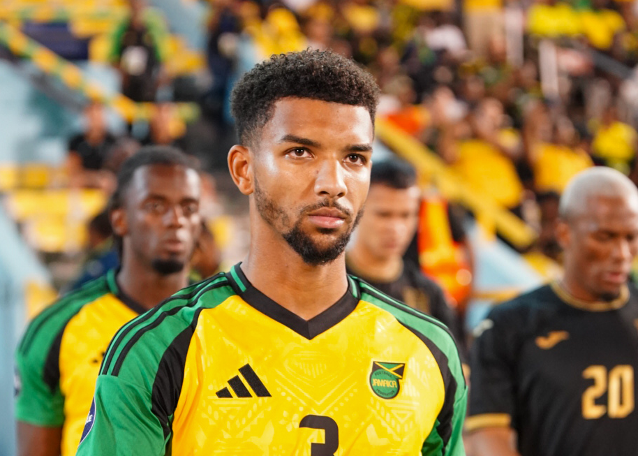 Mason Holgate in action for Jamaica.