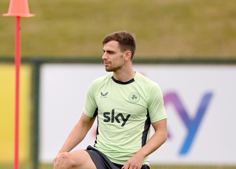 Jayson Molumby in Republic of Ireland training.