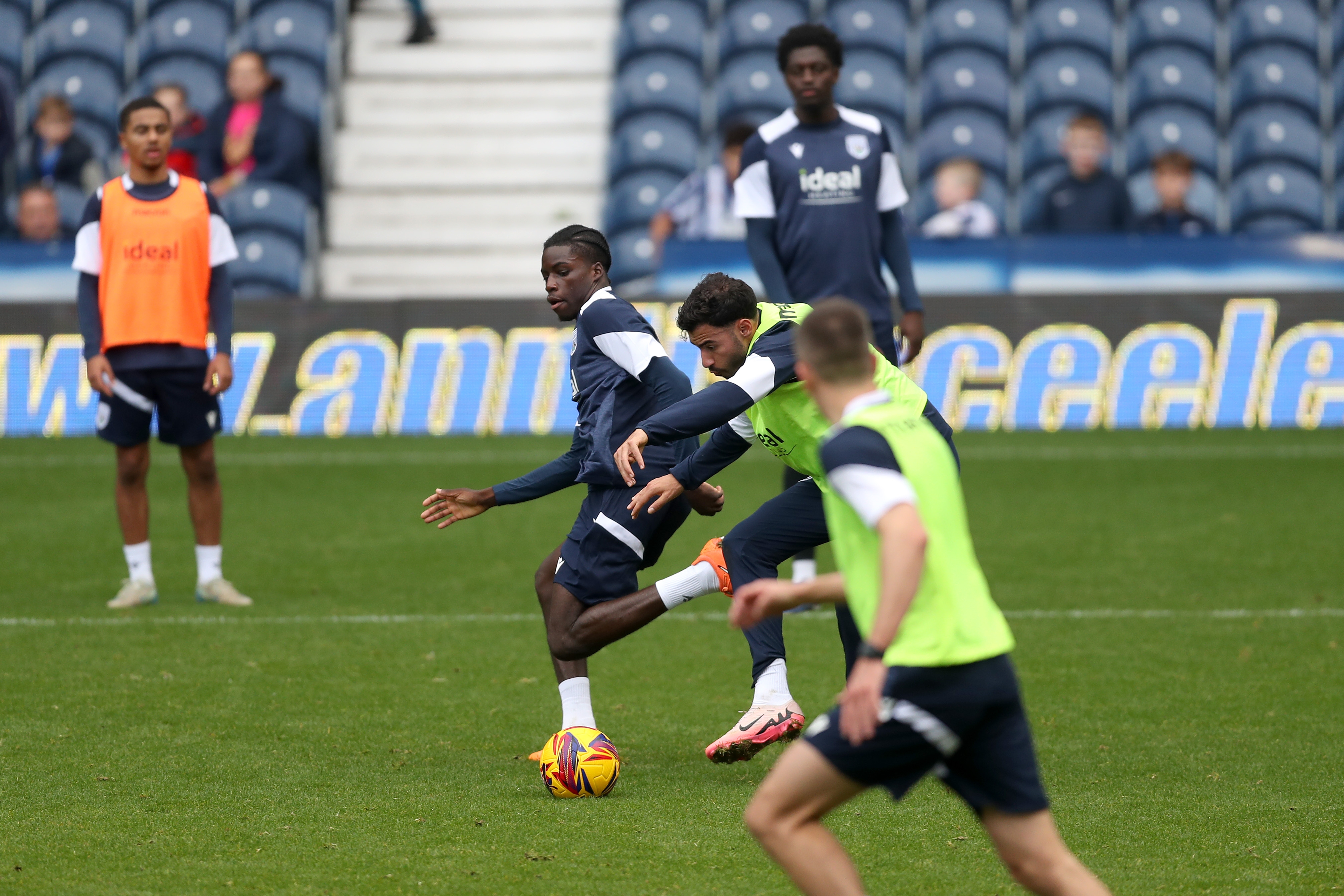 Gianluca Frabotta on the ball during a training session at The Hawthorns