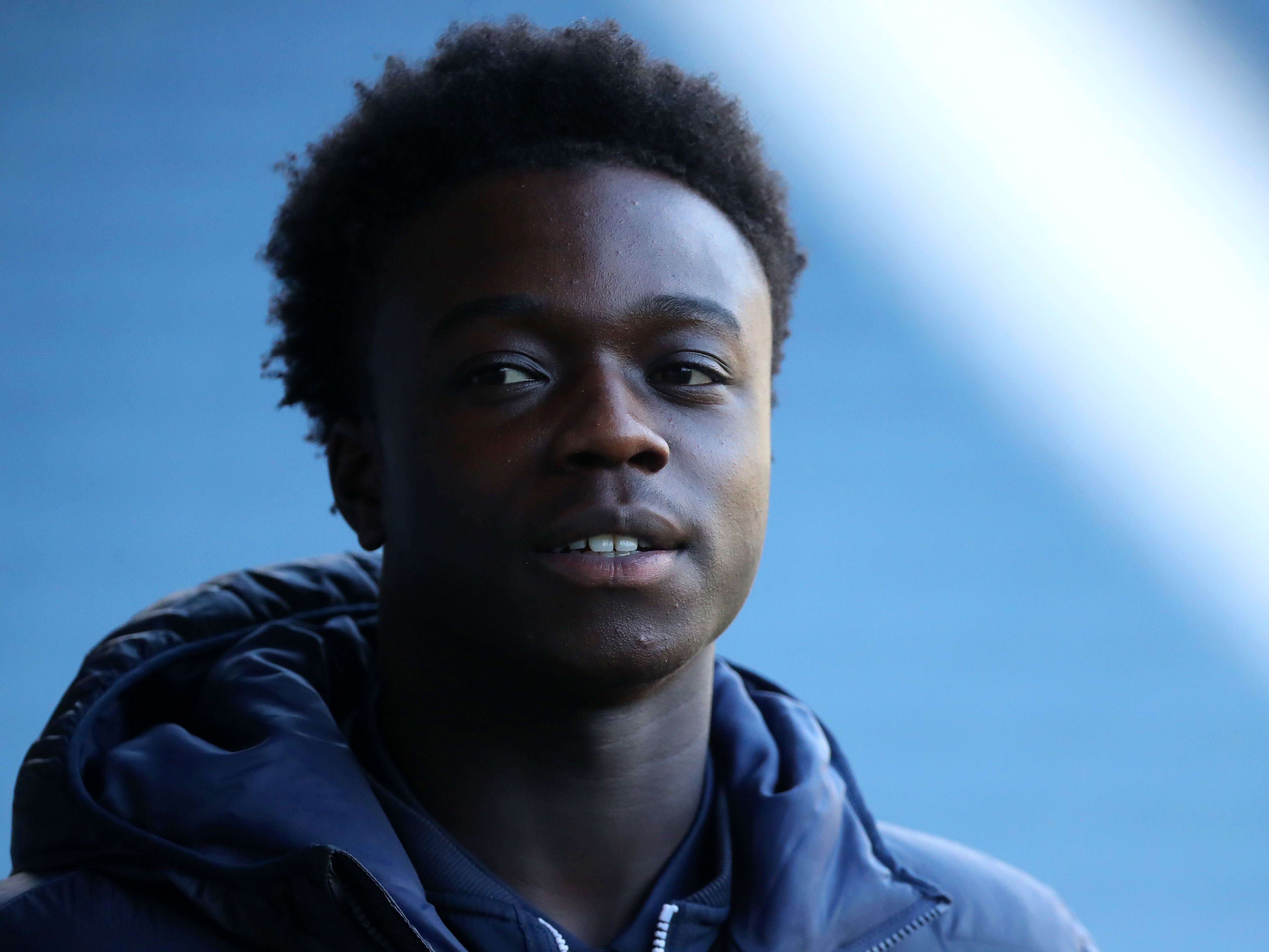 A photo of Albion U18s midfielder Dauda Iddrisa arriving at The Hawthorns