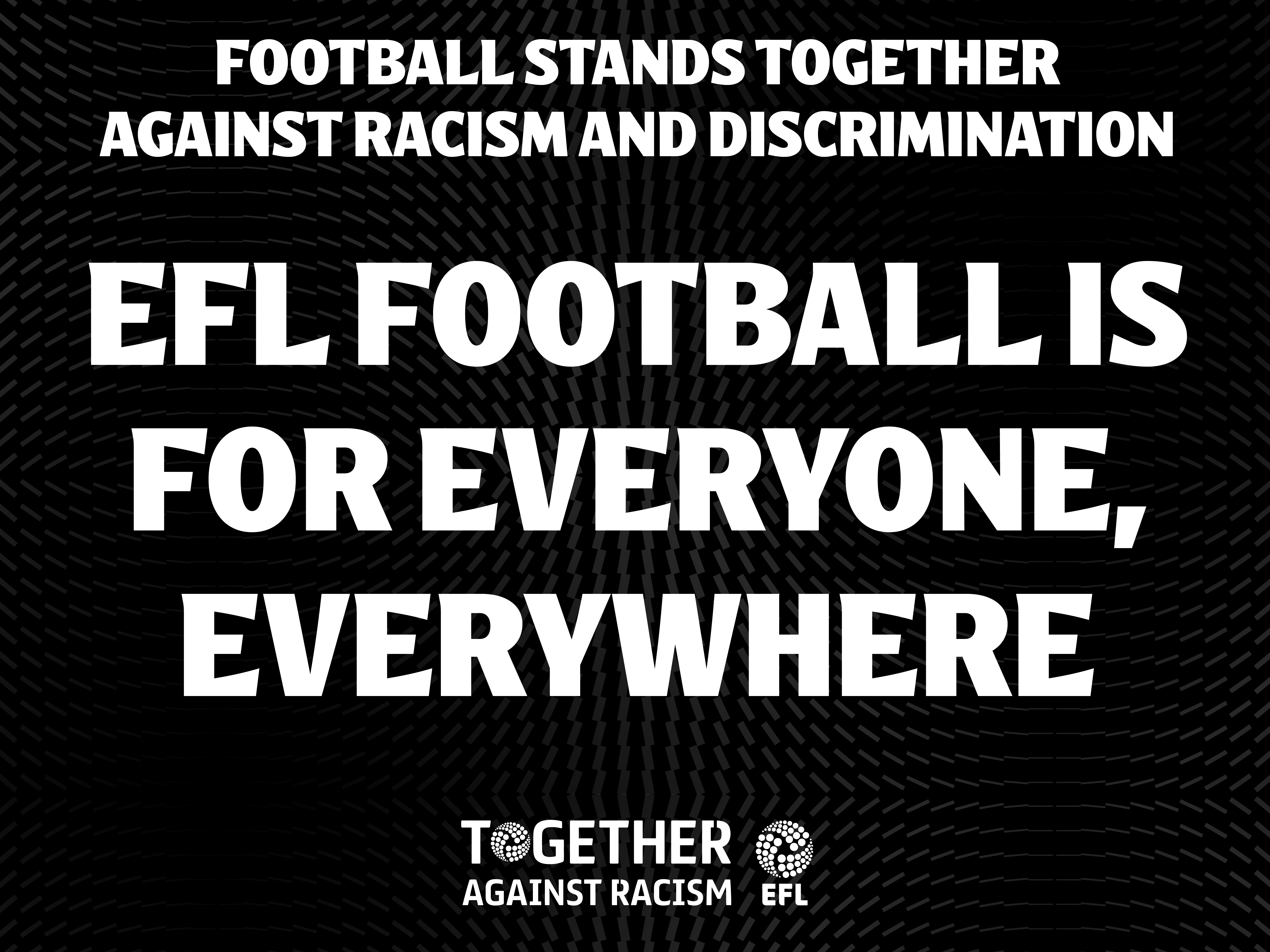 EFL Together against racism campaign graphic 