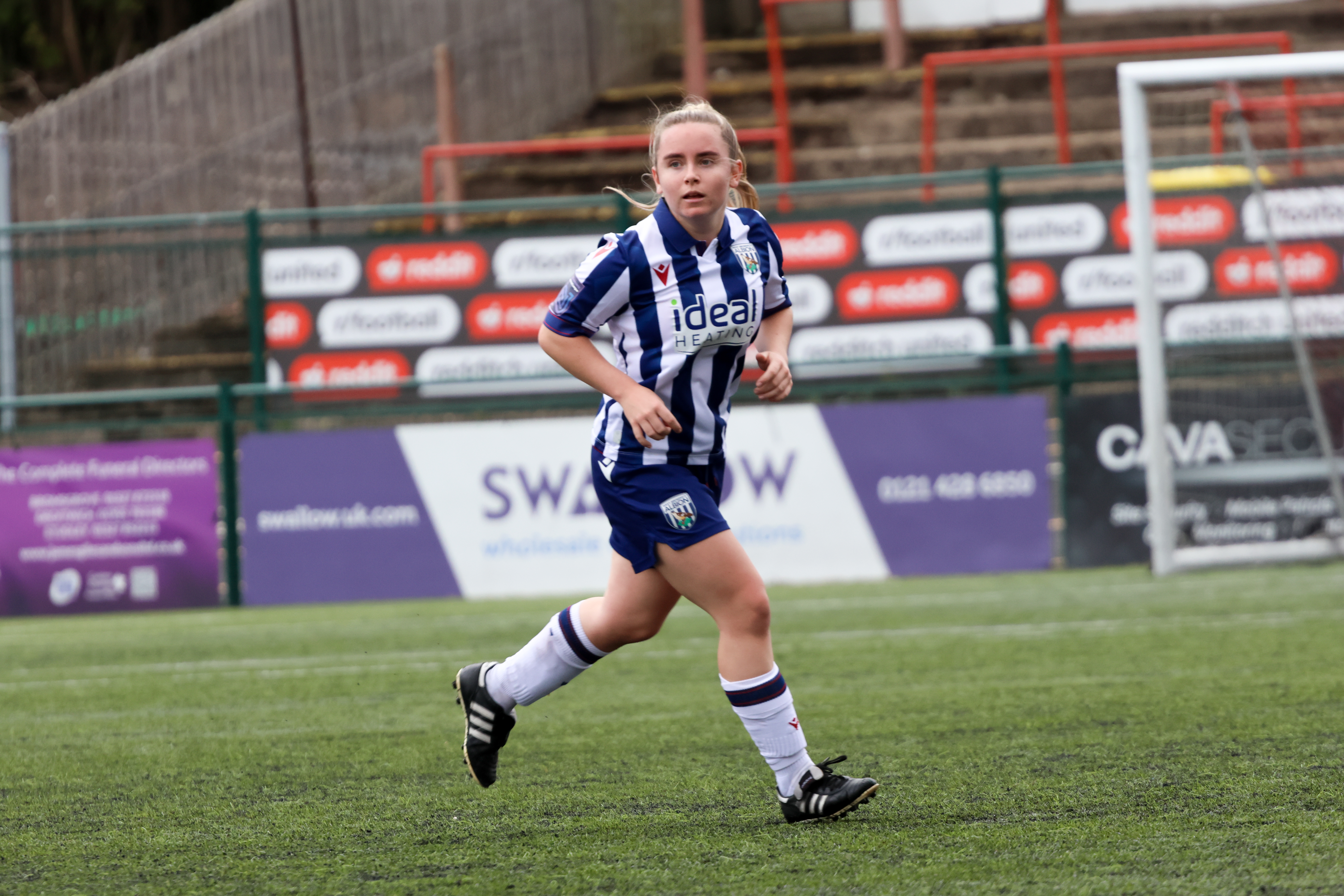 Ella Haughey in action for Albion in the home kit 