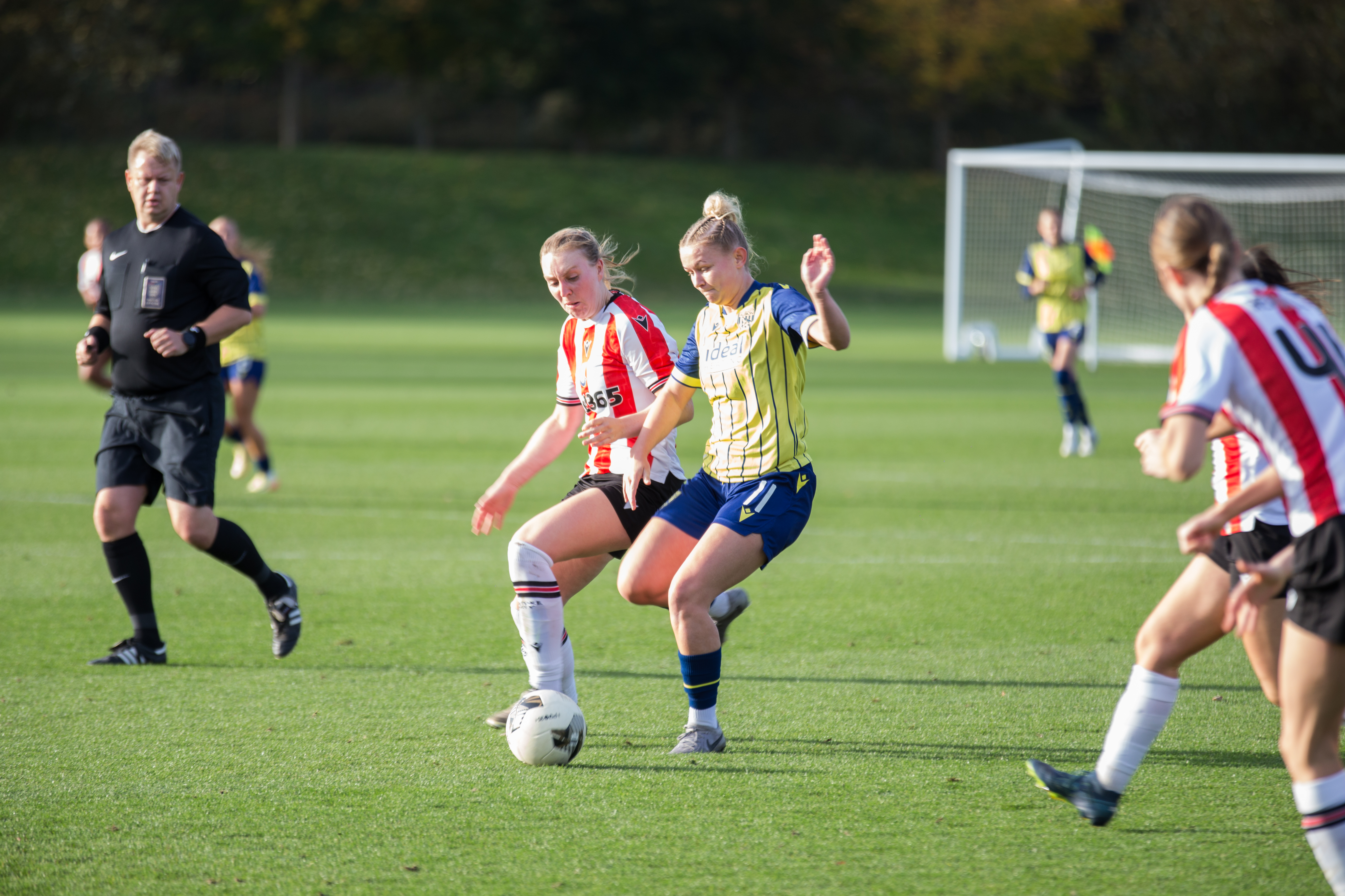 Albion Women in action against Stoke City.