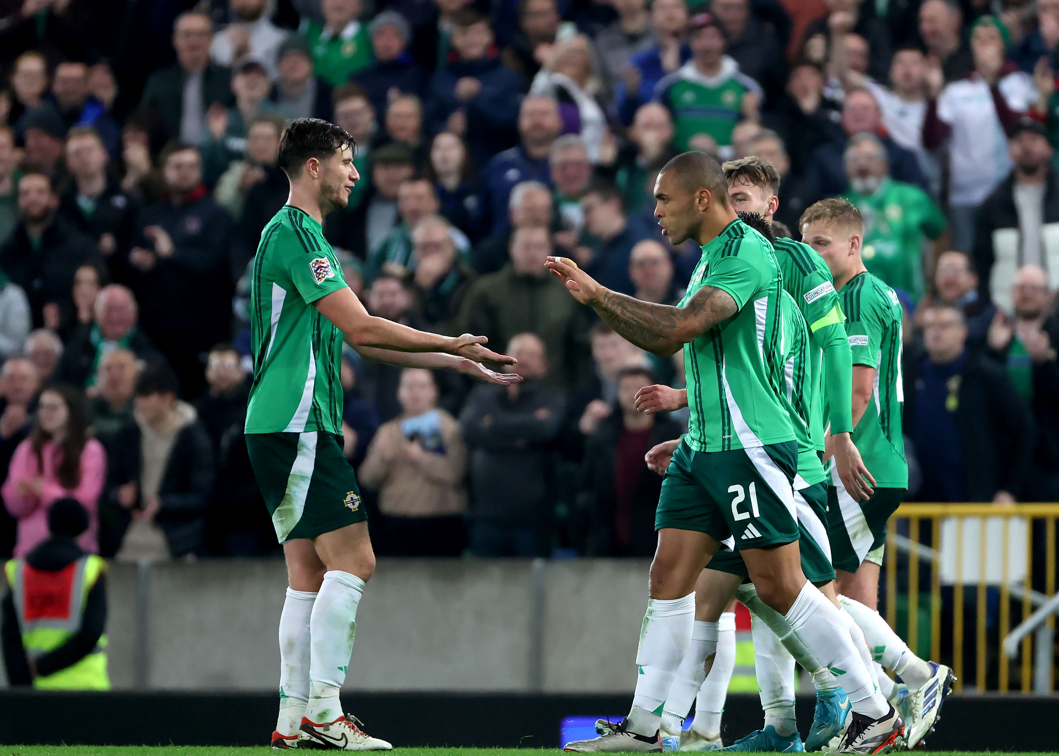 Paddy McNair in Northern Ireland action.