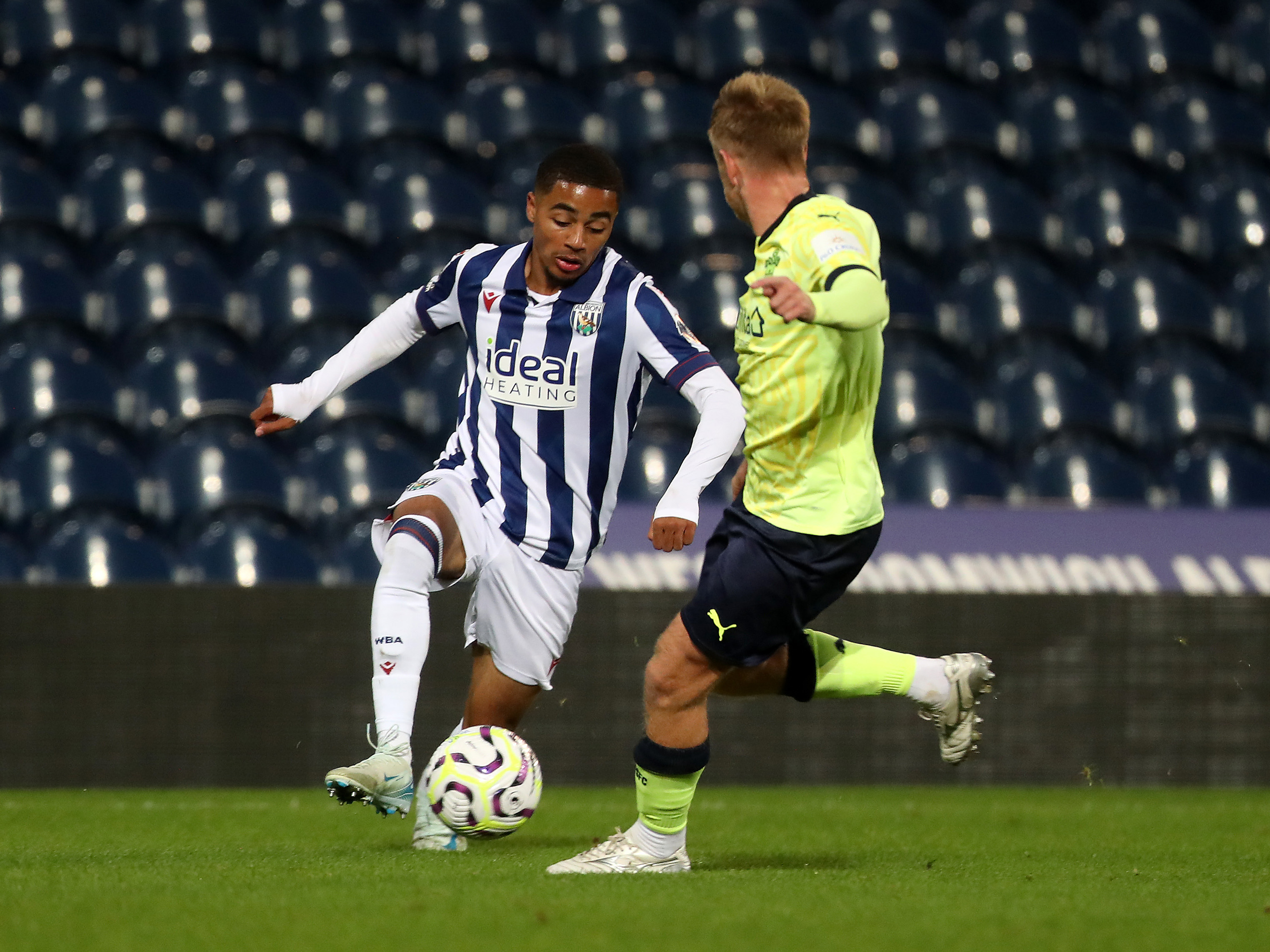 A photo of U21s defender Deago Nelson in action at The Hawthorns