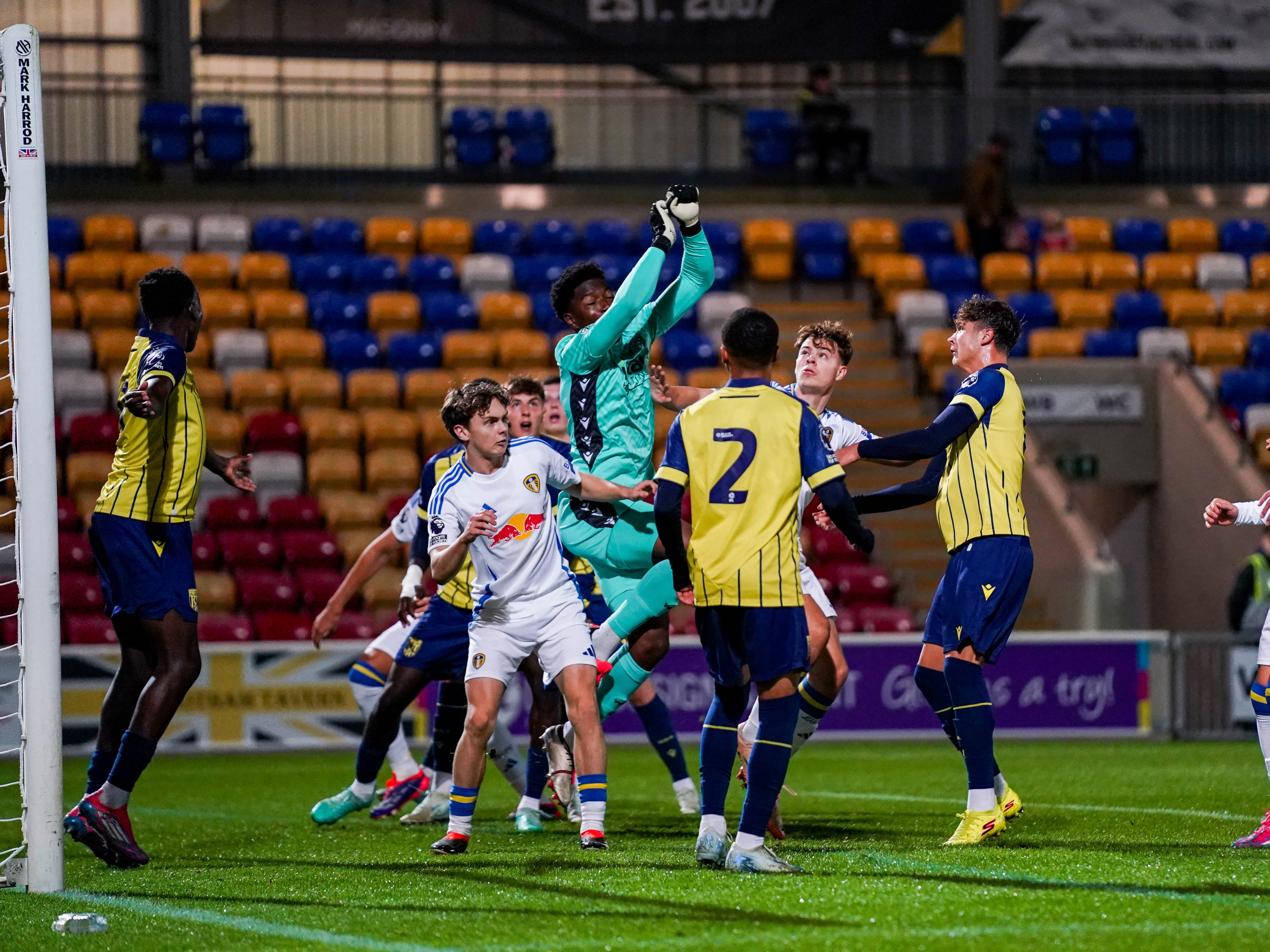 A photo of Ben Cisse in action for the U21s vs Leeds during the 2024/25 season