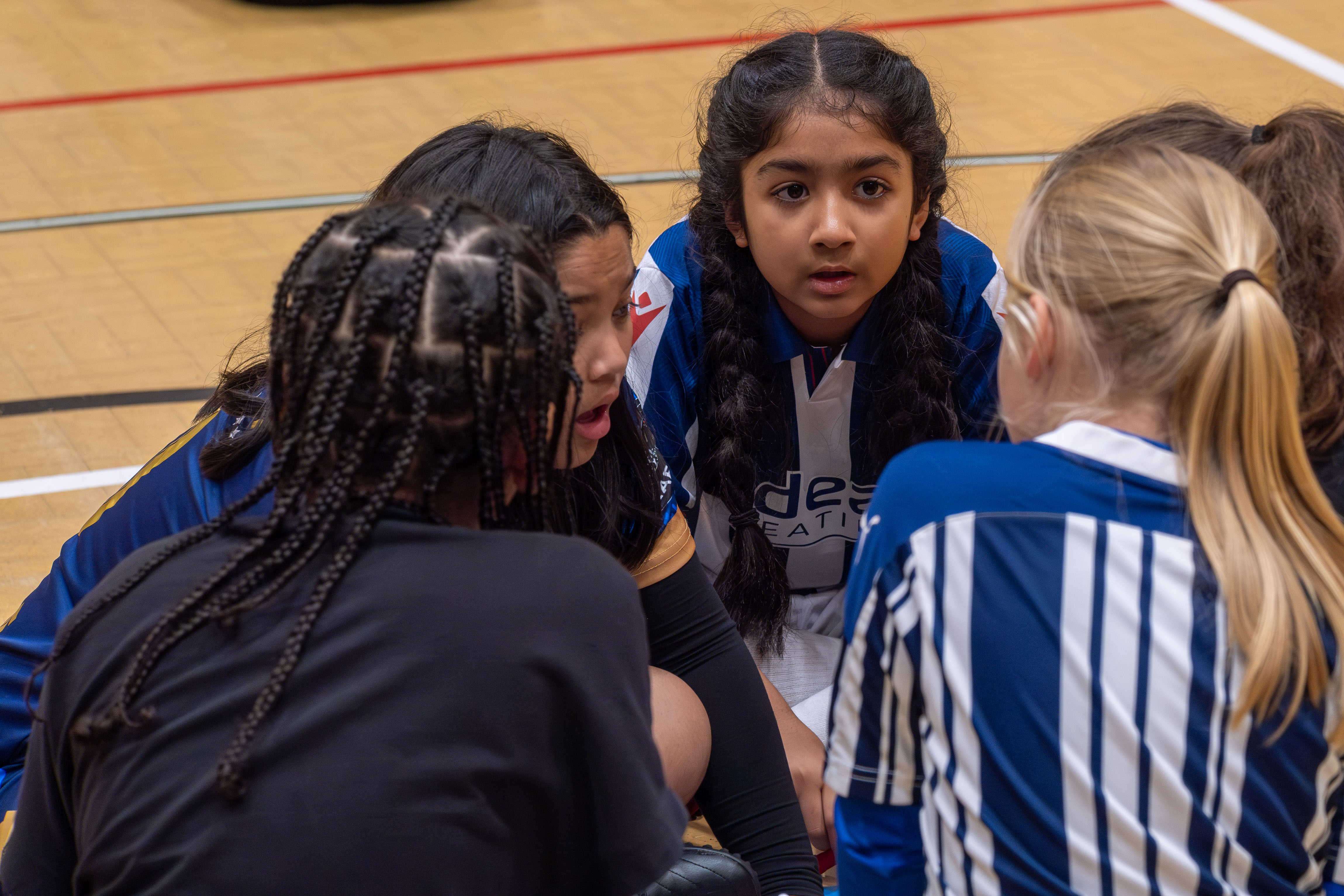 PL Kicks Camp participants compete in a Black History Month quiz.